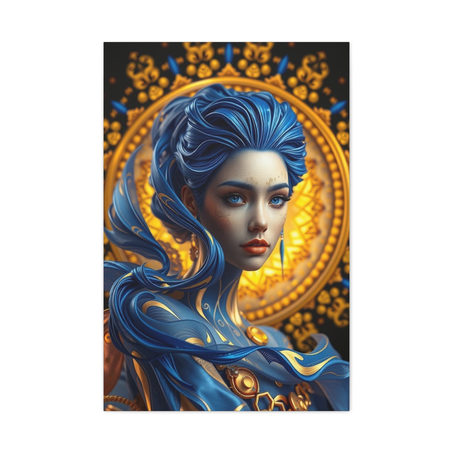 Blue & Gold Art Supreme Gallery Wall Art & Canvas Print