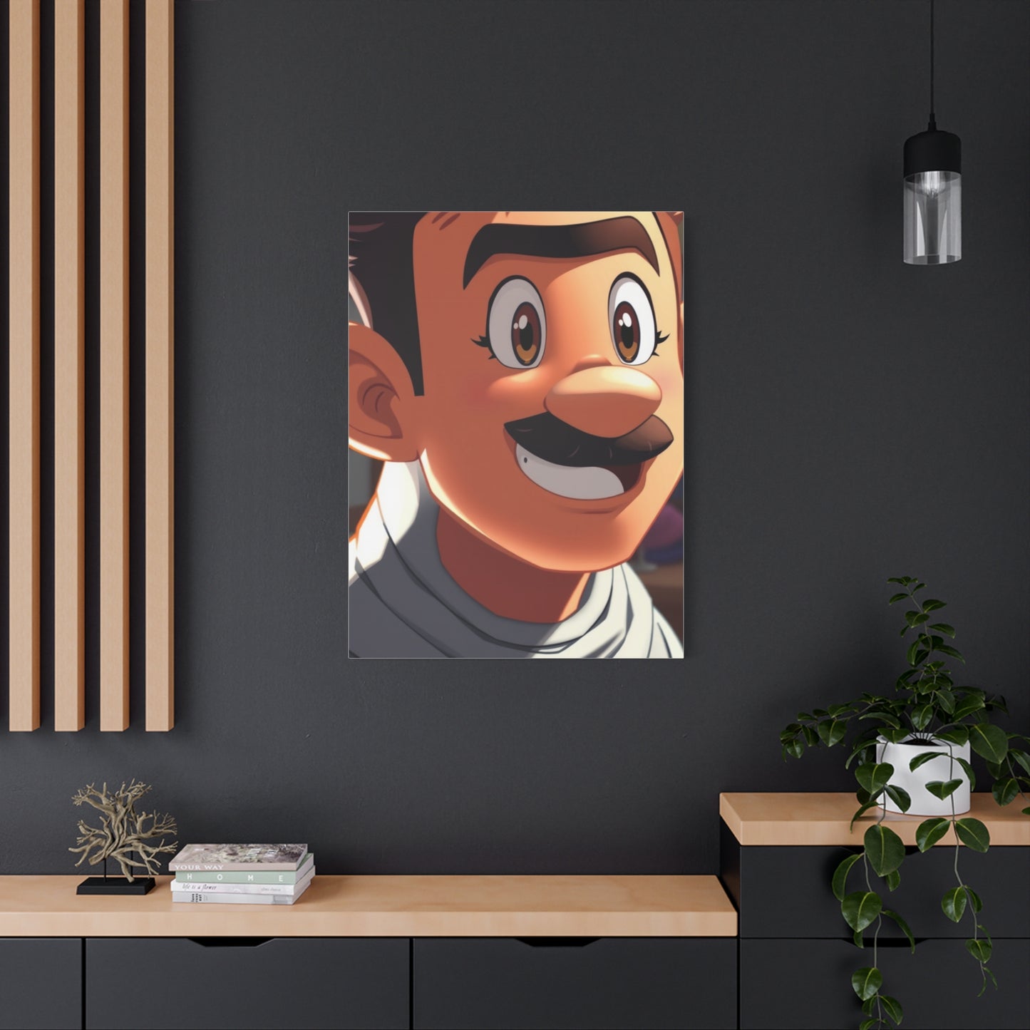 Serene Cartoon Reverie Wall Art & Canvas Print