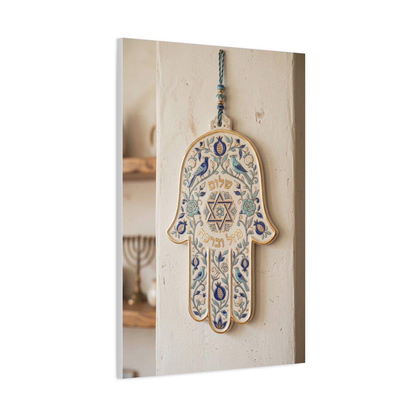 Ceramic Hamsa Blessing Wall Art & Canvas Print