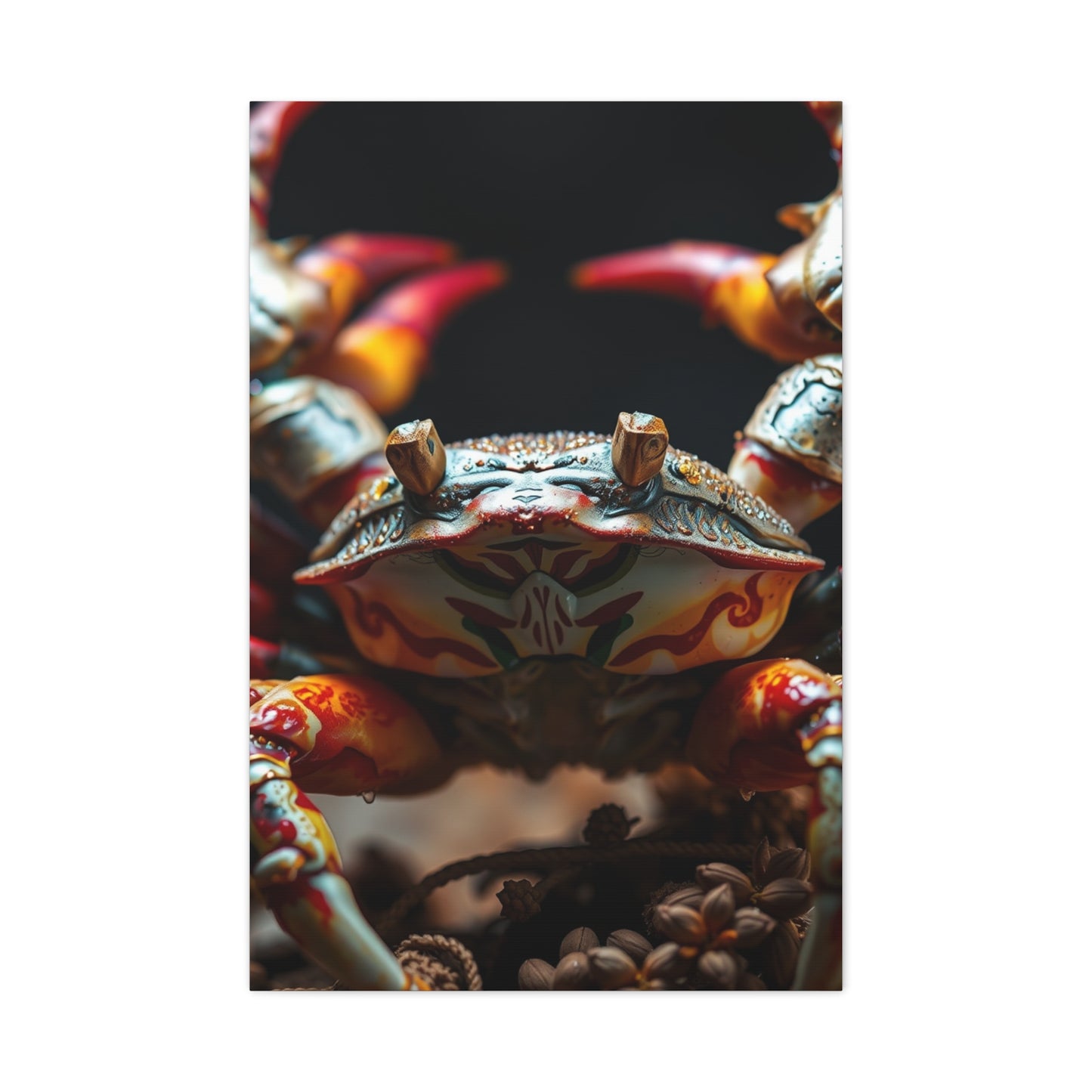 Crimson Crustacean Elegance Wall Art & Canvas Print