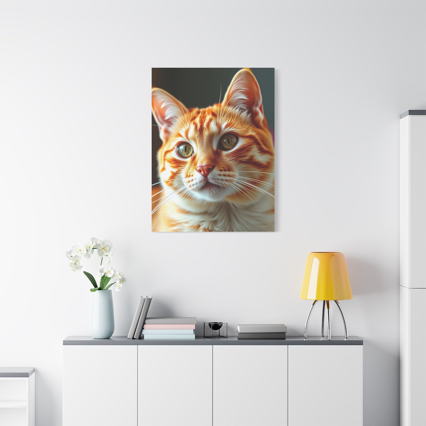 Vision Orange Cat Art Art Wall Art & Canvas Print