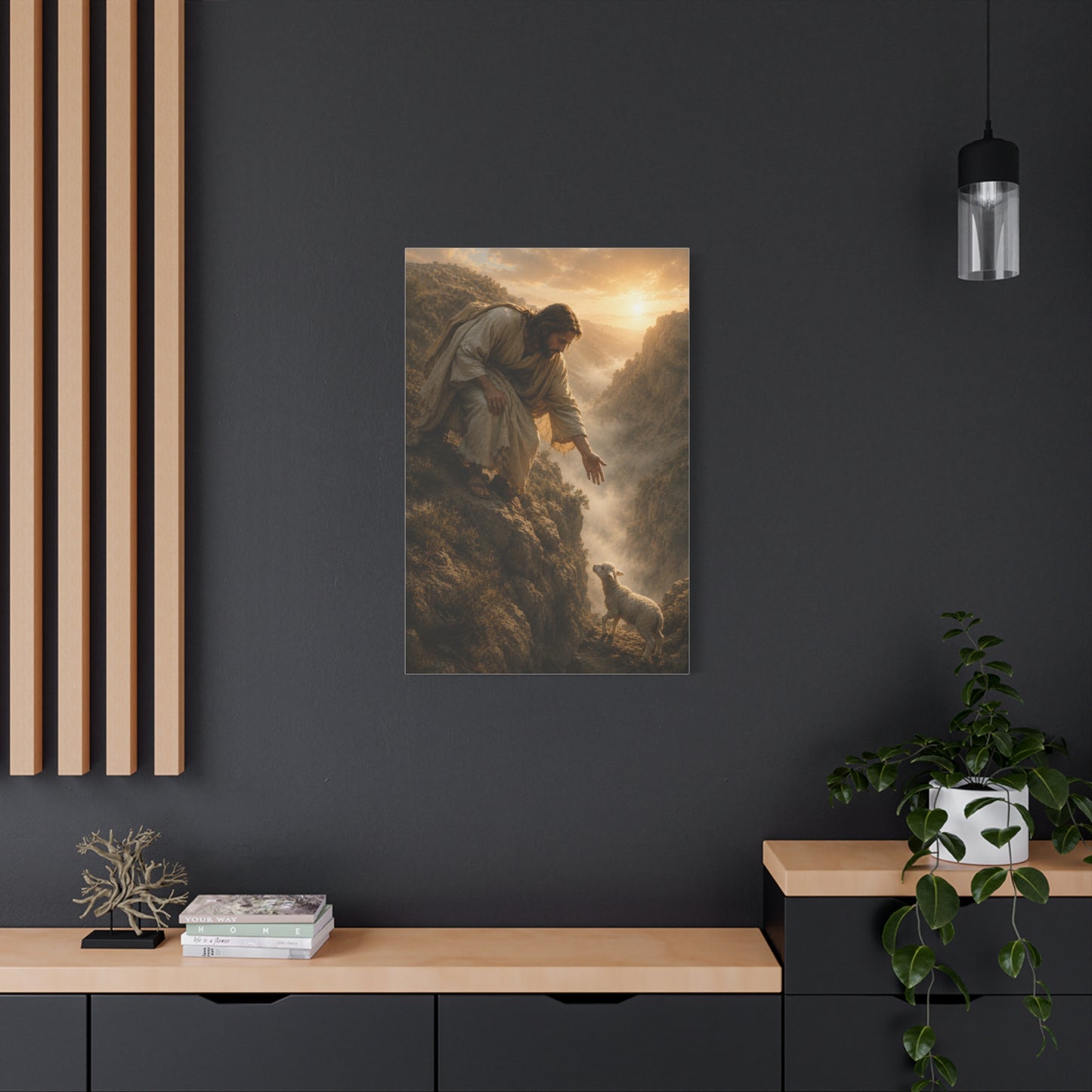 Leaves the 99 Shepherd Rescue Scripture Wall Art & Canvas Print