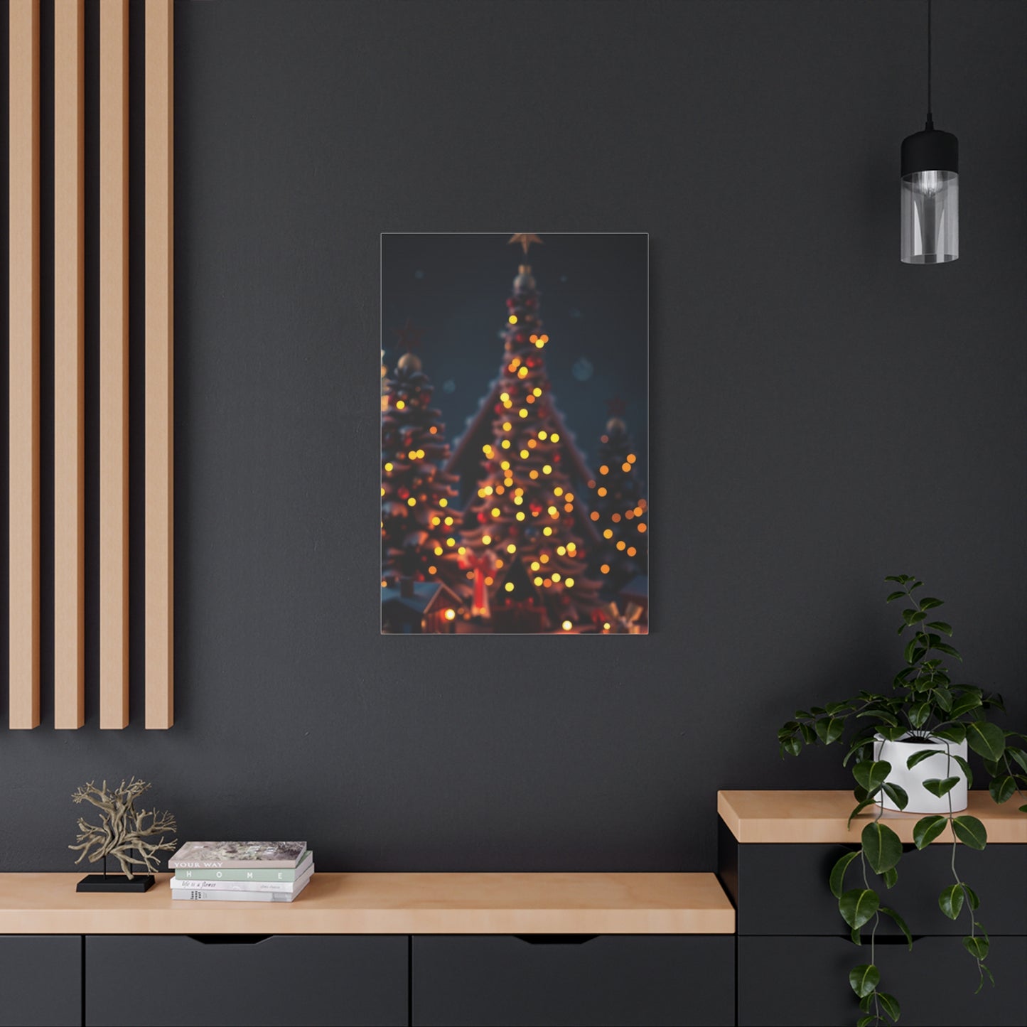Vision Black Christmas Art Art Wall Art & Canvas Print