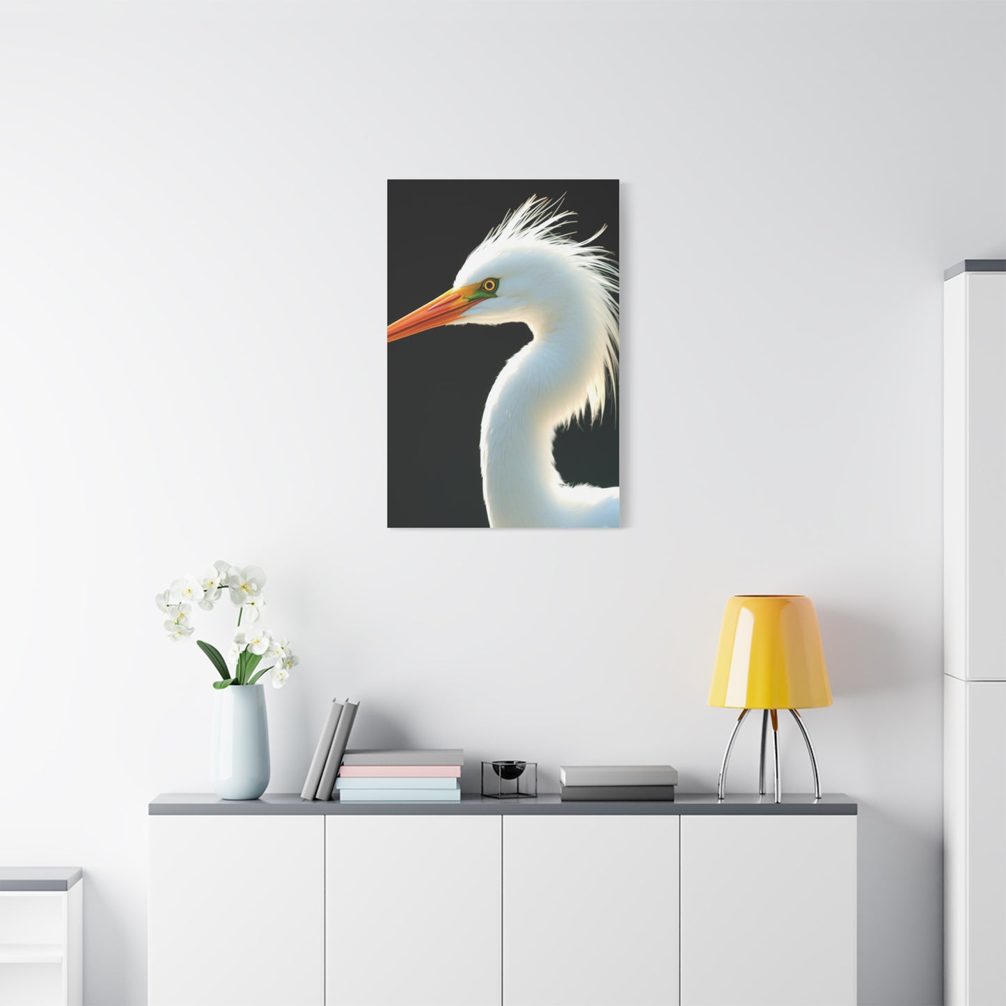 Masterpiece Egret Art Vision Wall Art & Canvas Print