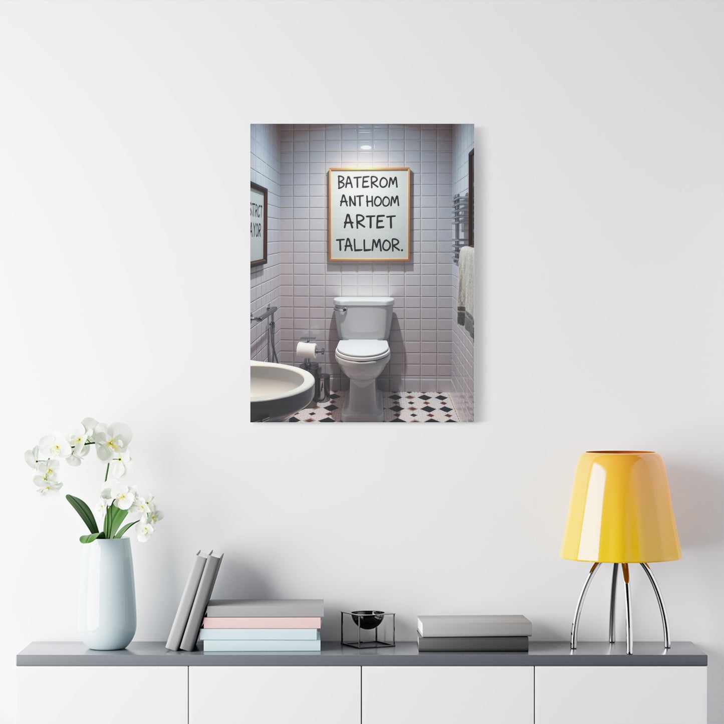 Vision Bathroom Humor Art Art Wall Art & Canvas Print