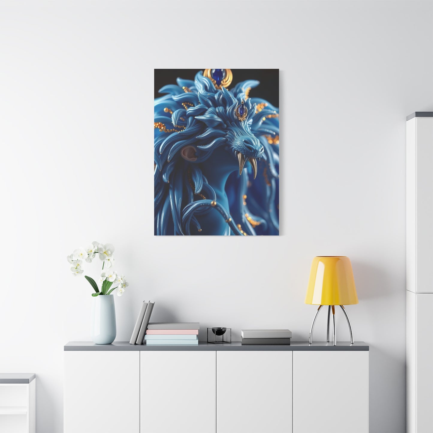 Supreme Blue & Gold Art Collection Wall Art & Canvas Print