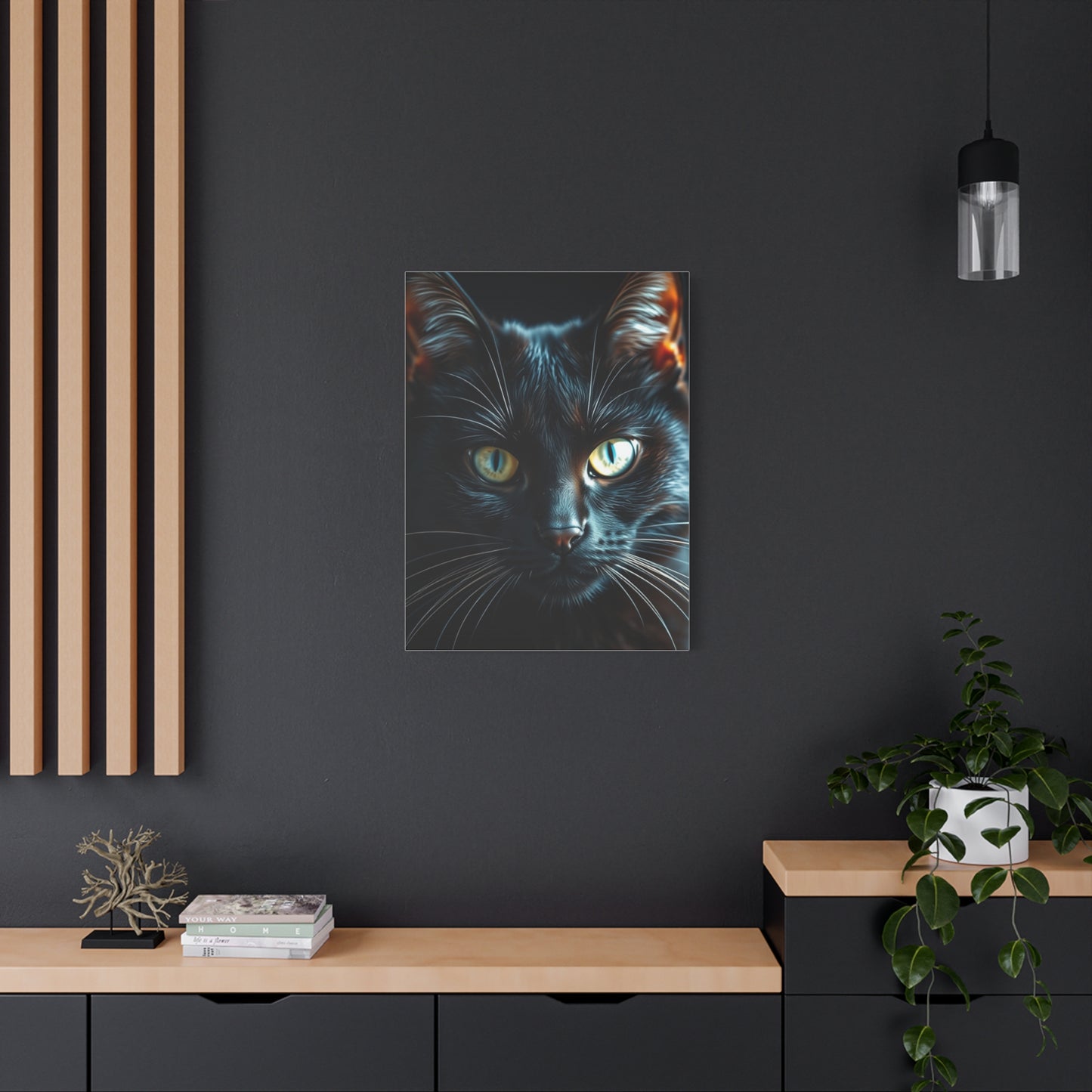 Masterpiece Black Cat Art Vision Wall Art & Canvas Print