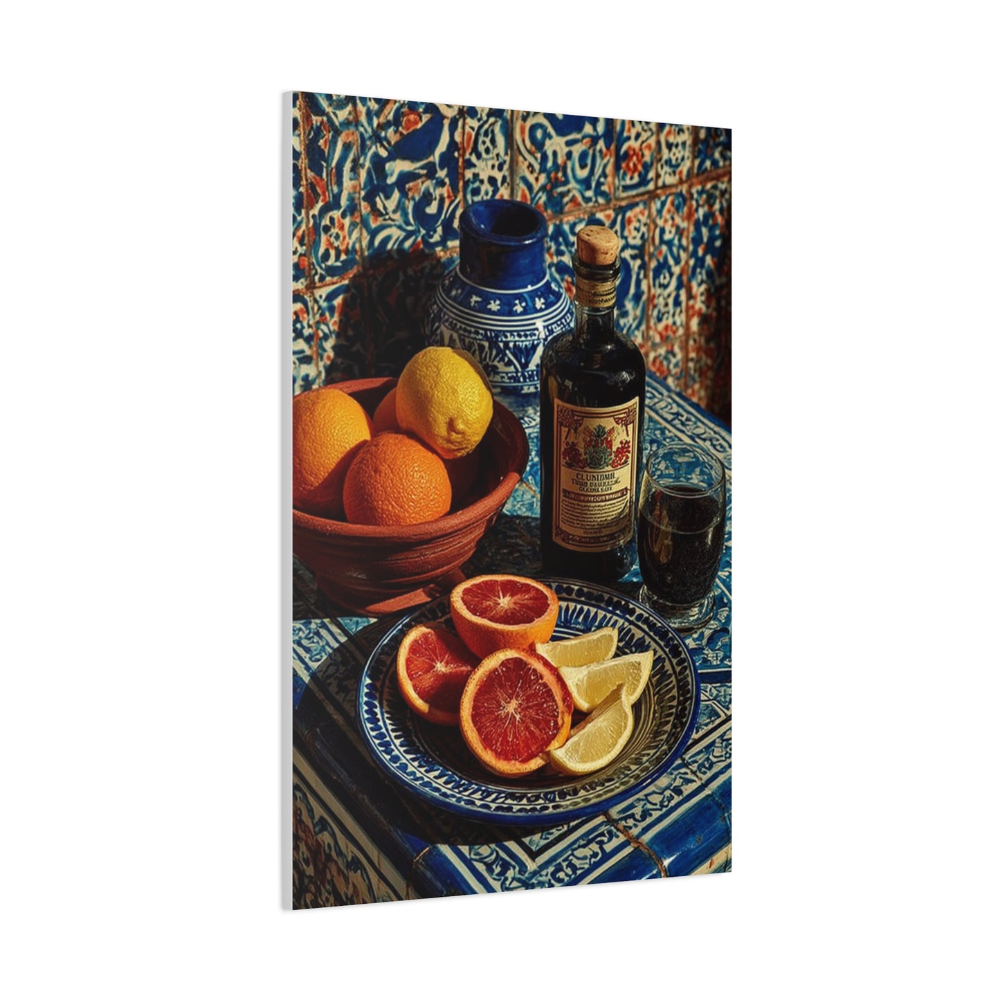 Italian Citrus & Majolica Still Life Wall Art & Canvas Print