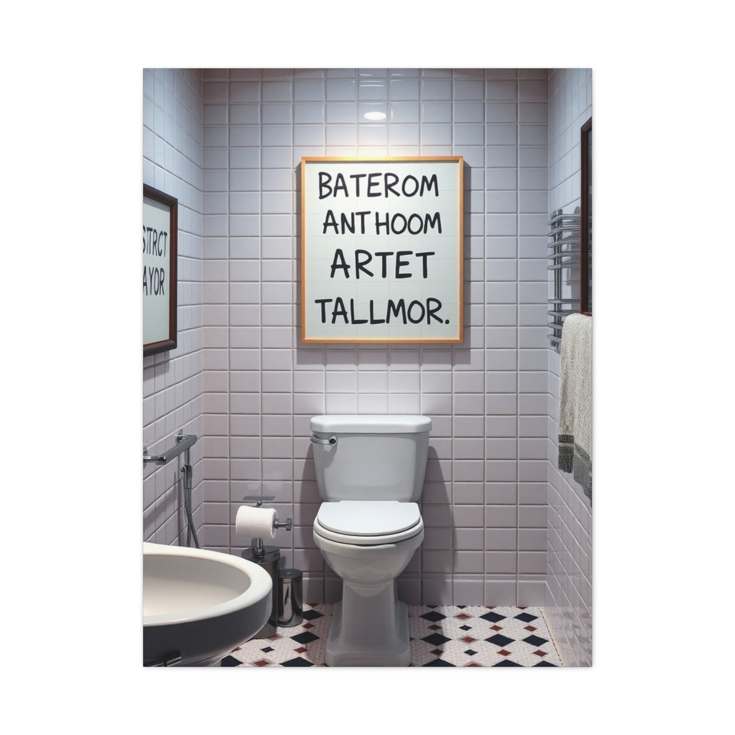 Vision Bathroom Humor Art Art Wall Art & Canvas Print