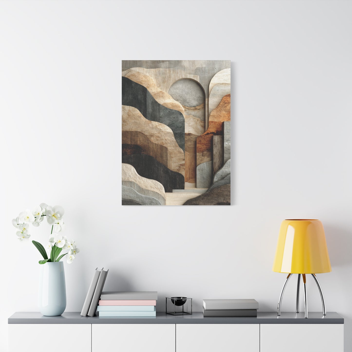 Organic Neutral Abstract Landscape Wall Art & Canvas Print
