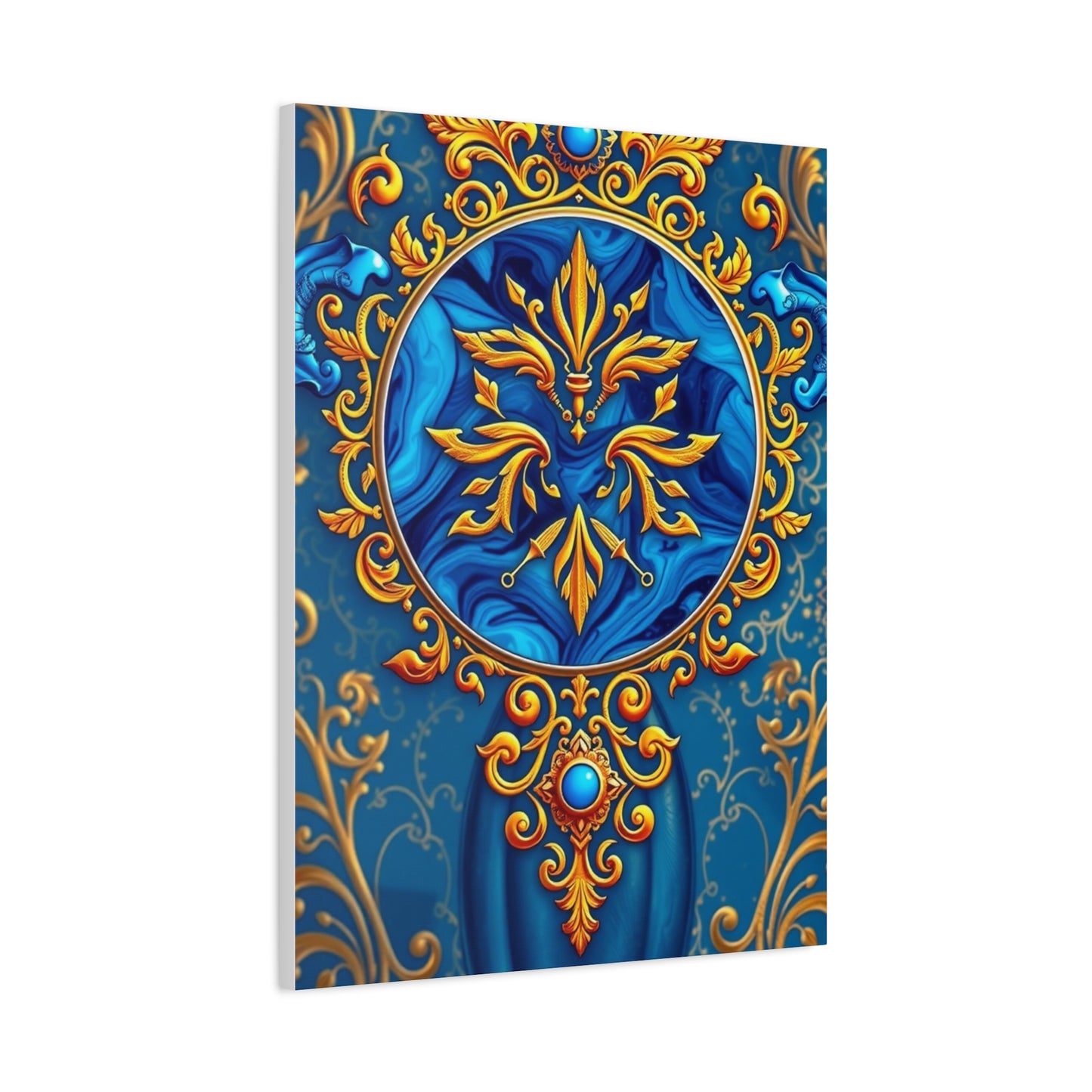 Vision Blue & Gold Art Art Wall Art & Canvas Print