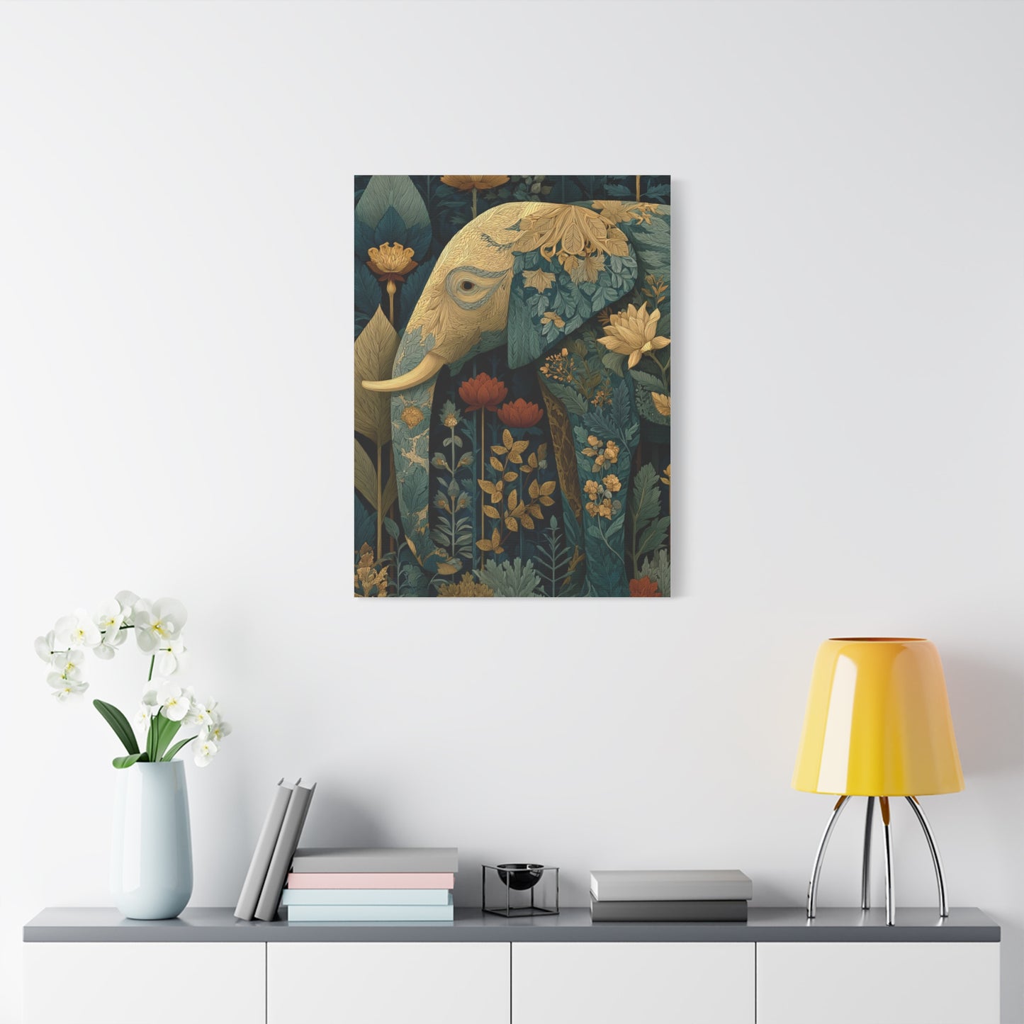 Botanical Heritage Elephant Wall Art & Canvas Print