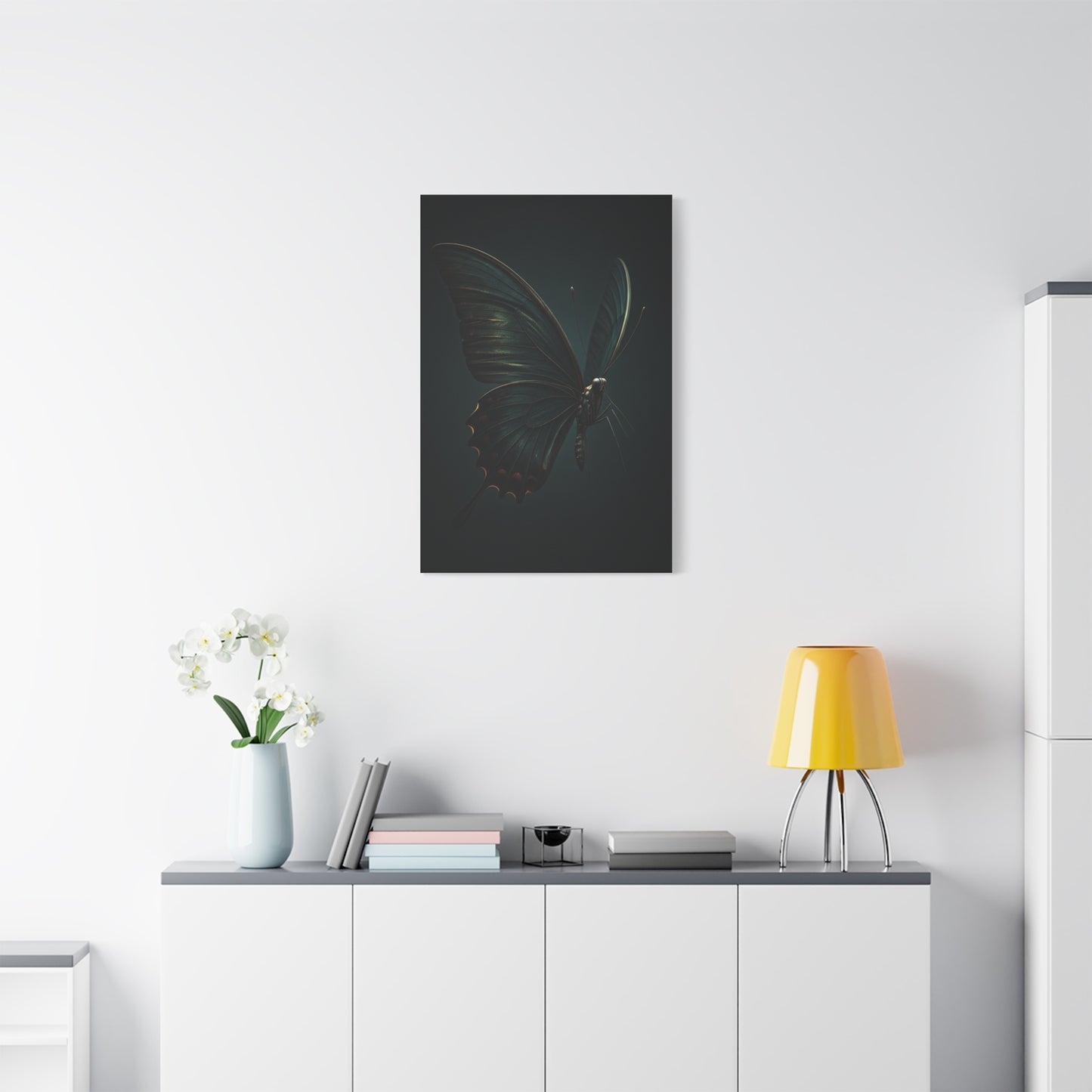 Dark Swallowtail Butterfly Profile Study Wall Art & Canvas Prints