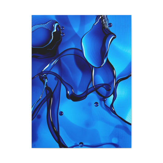 Blue Abstract Art Luxury Canvas Wall Art & Canvas Print