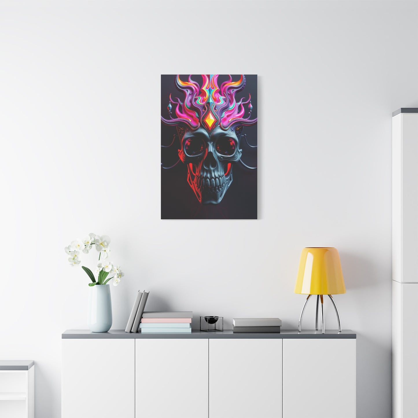 3D Trippy Skull Art By Ali Gulec Art Refined Canvas Wall Art & Canvas Print