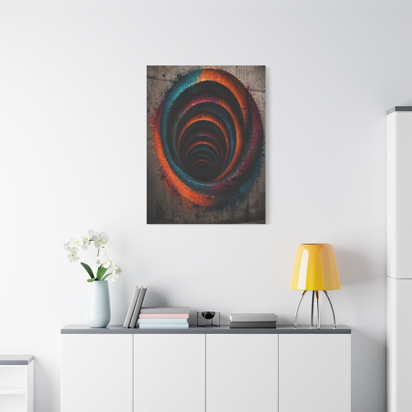 Urban Vortex Graffiti Tunnel Street Wall Art & Canvas Print