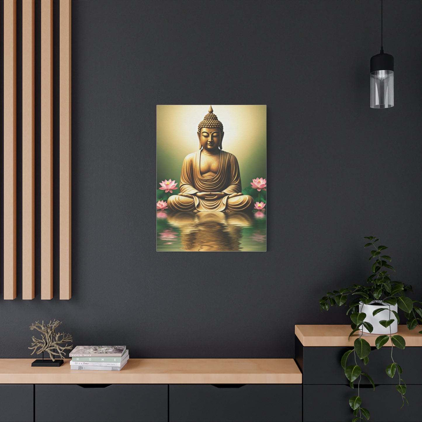 Lotus Reflection Buddha Meditation Wall Art & Canvas Prints