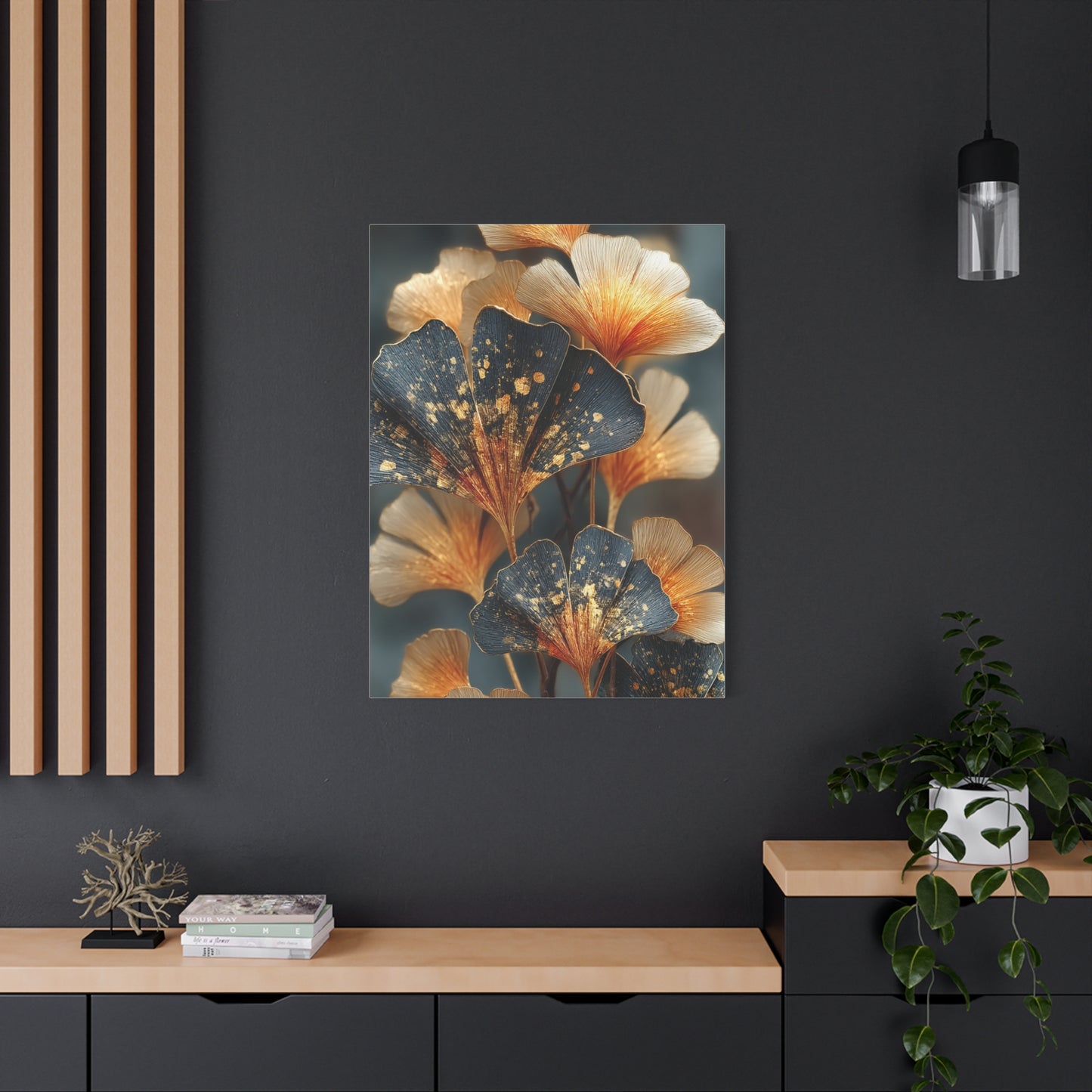 Ginkgo Gold Leaf Botanical Wall Art & Canvas Print