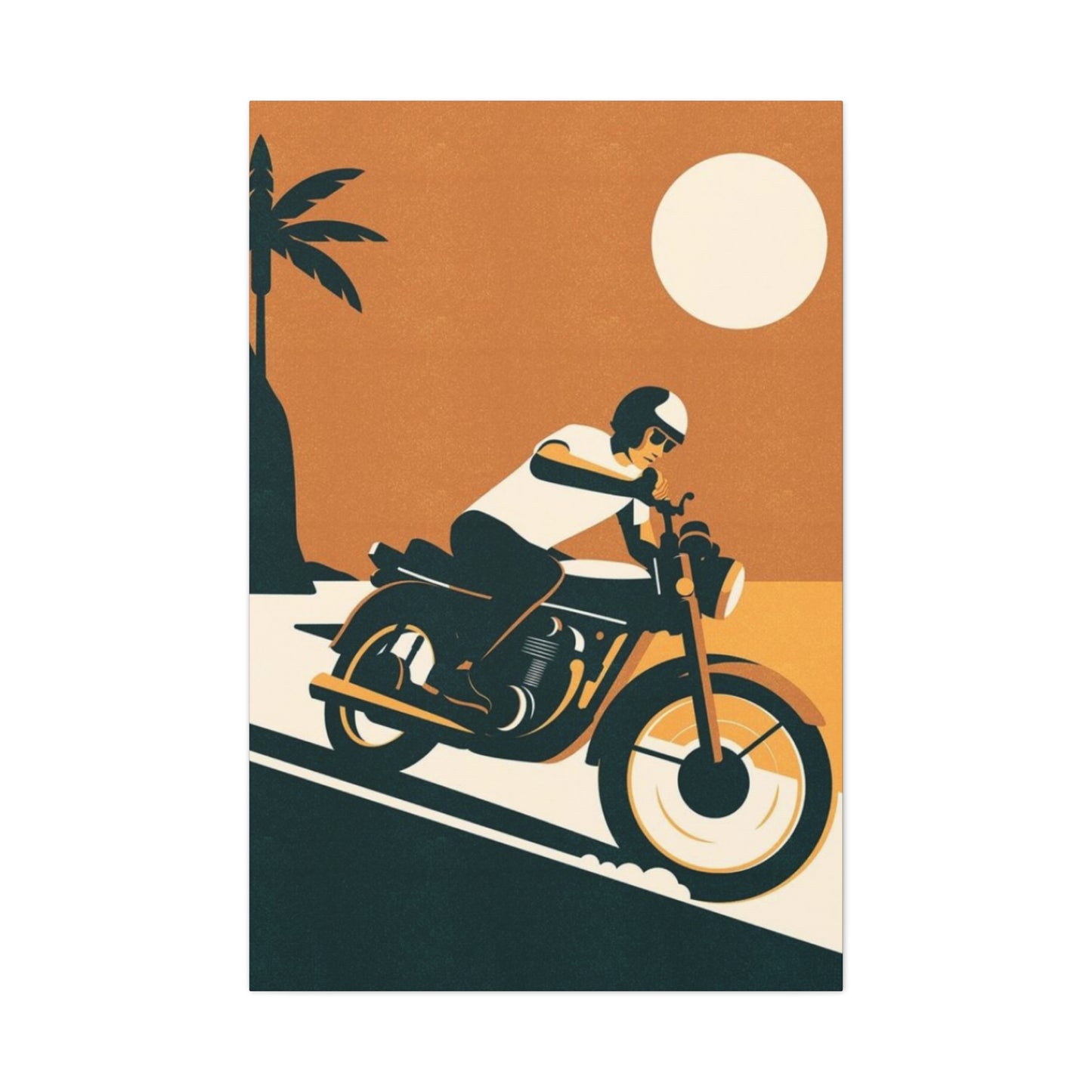 Bike Riding Poster Motorcycle Wall Art & Canvas Prints