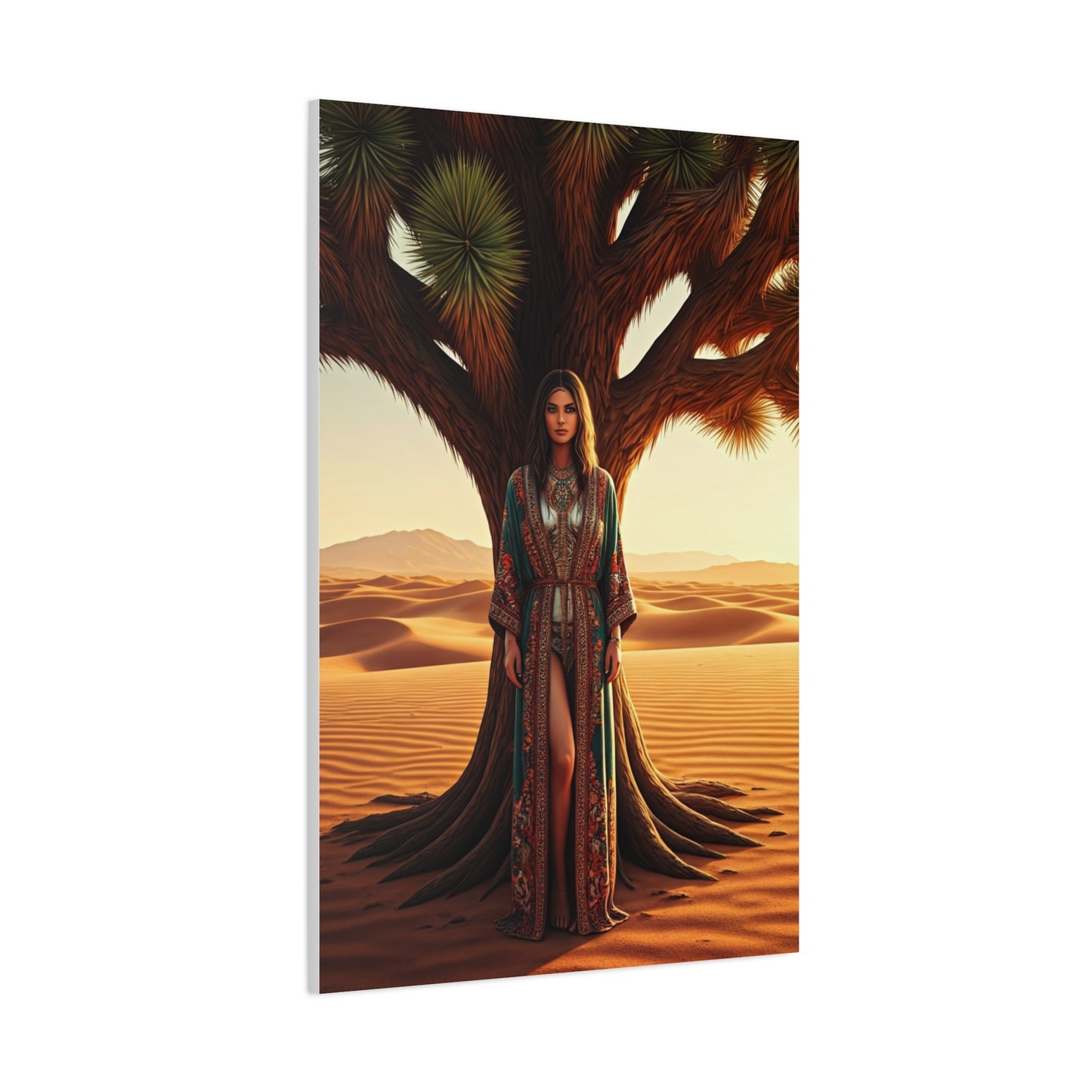 Desert Muse Beneath the Sacred Tree – Wall Art & Canvas Prints