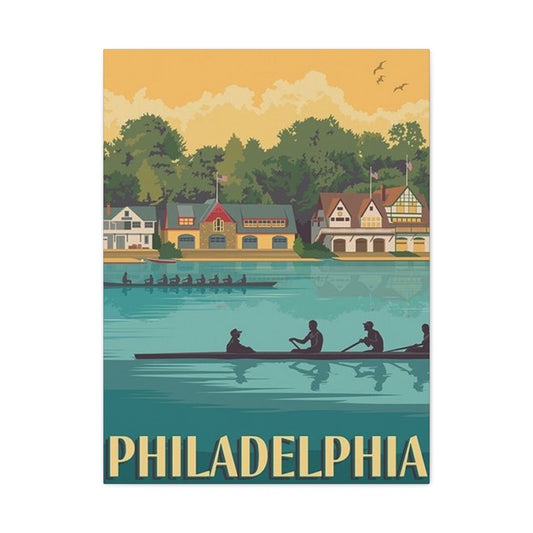 River Kayaking In Philadelphia Wall Art & Canvas Prints