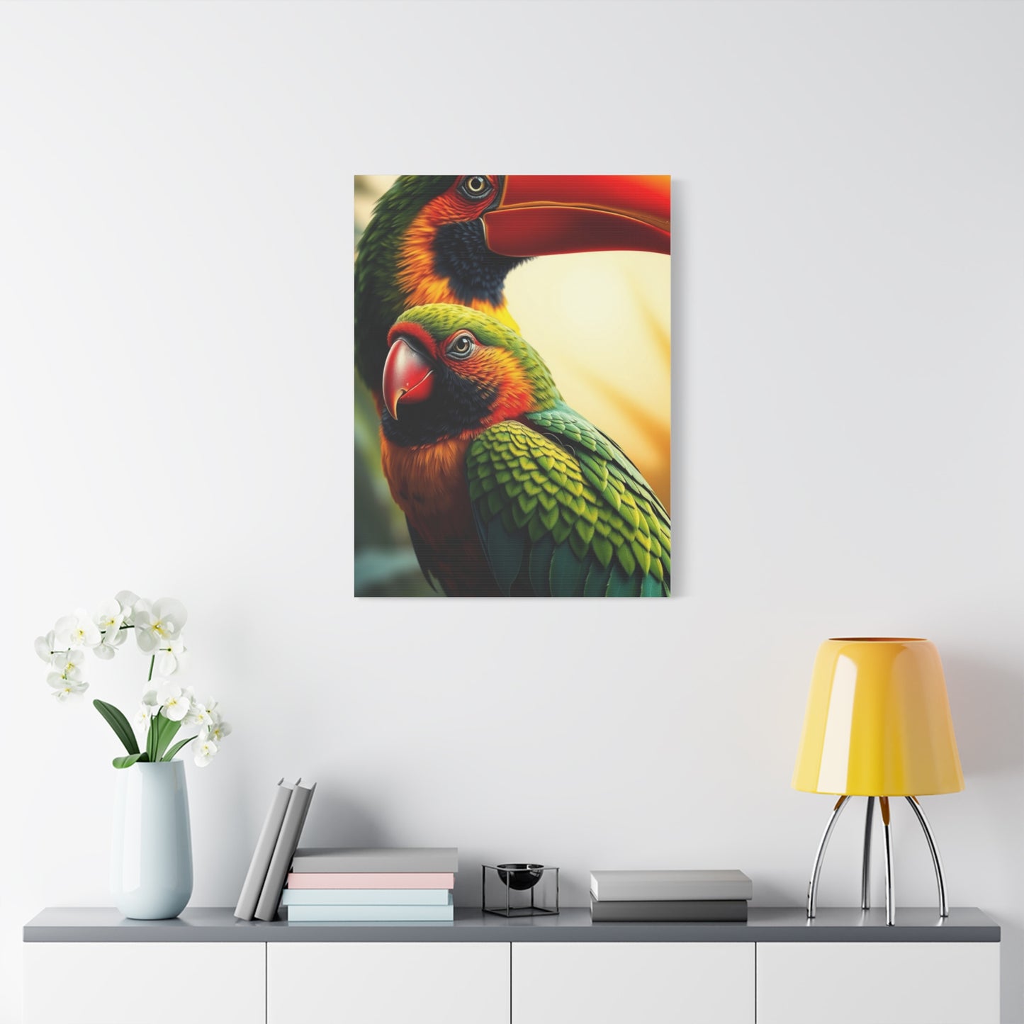 Masterpiece Tropical Birds Art Vision Wall Art & Canvas Print
