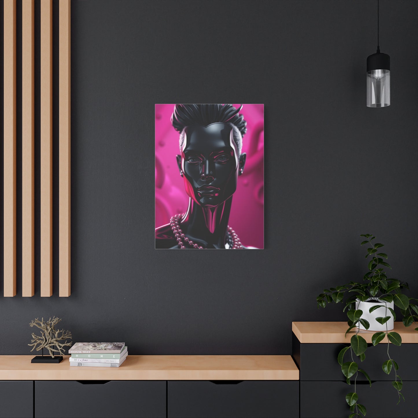 Black & Pink Art Supreme Gallery Wall Art & Canvas Print