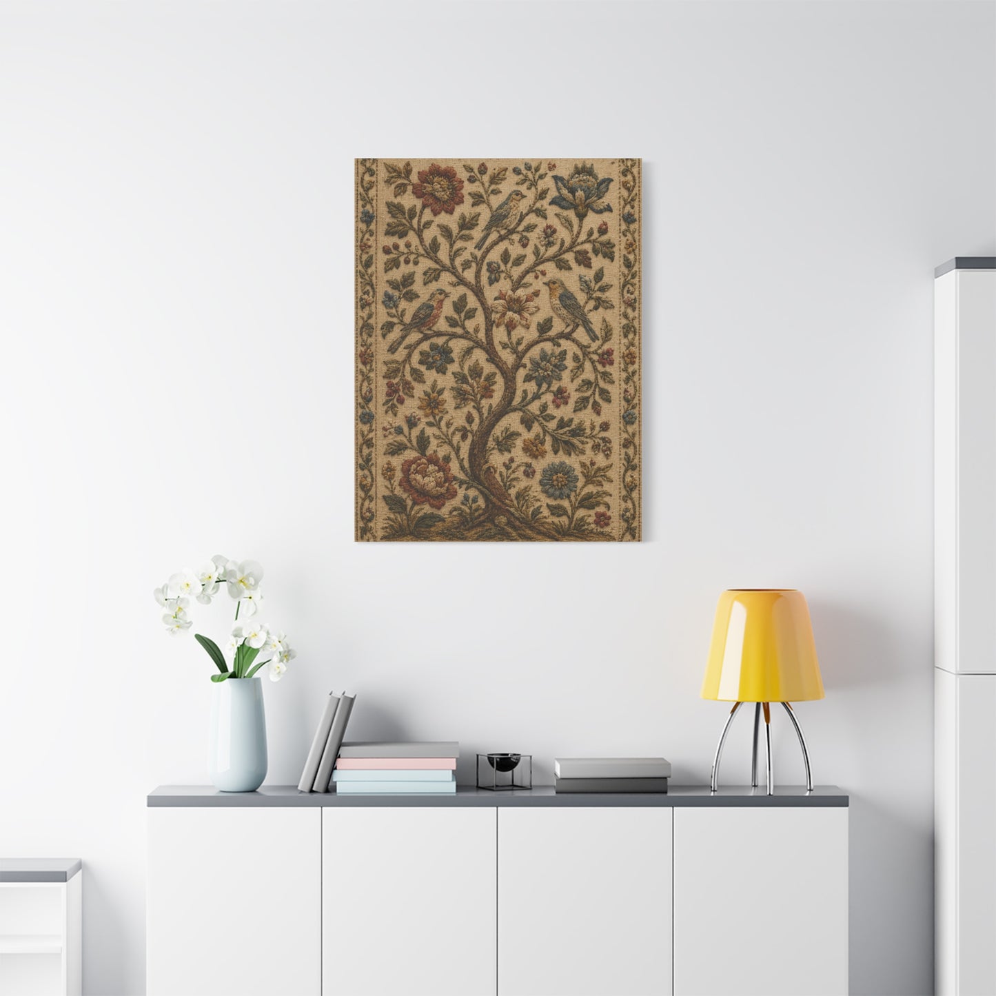 Ornate Botanical Tree Tapestry Panel Wall Art & Canvas Print