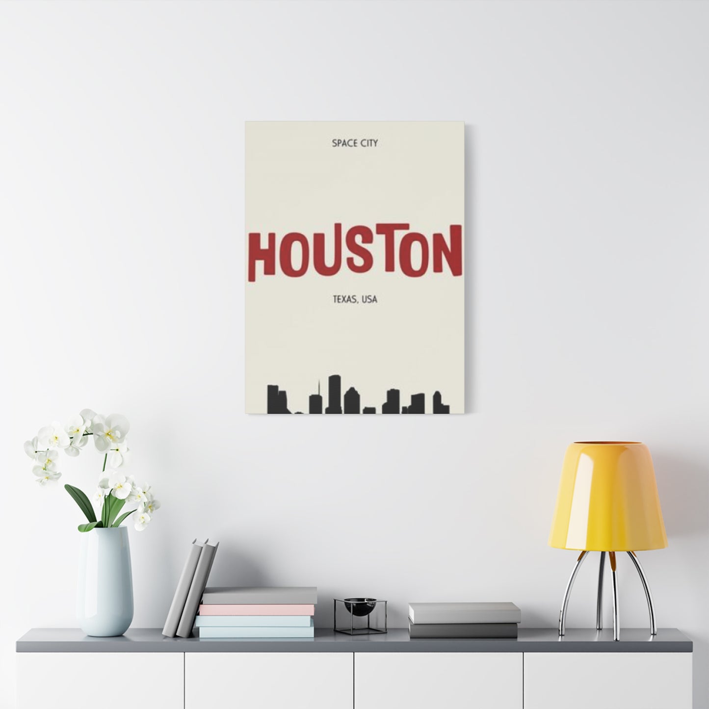 Aesthetic Houston Skyline Silhouette Wall Art & Canvas Prints