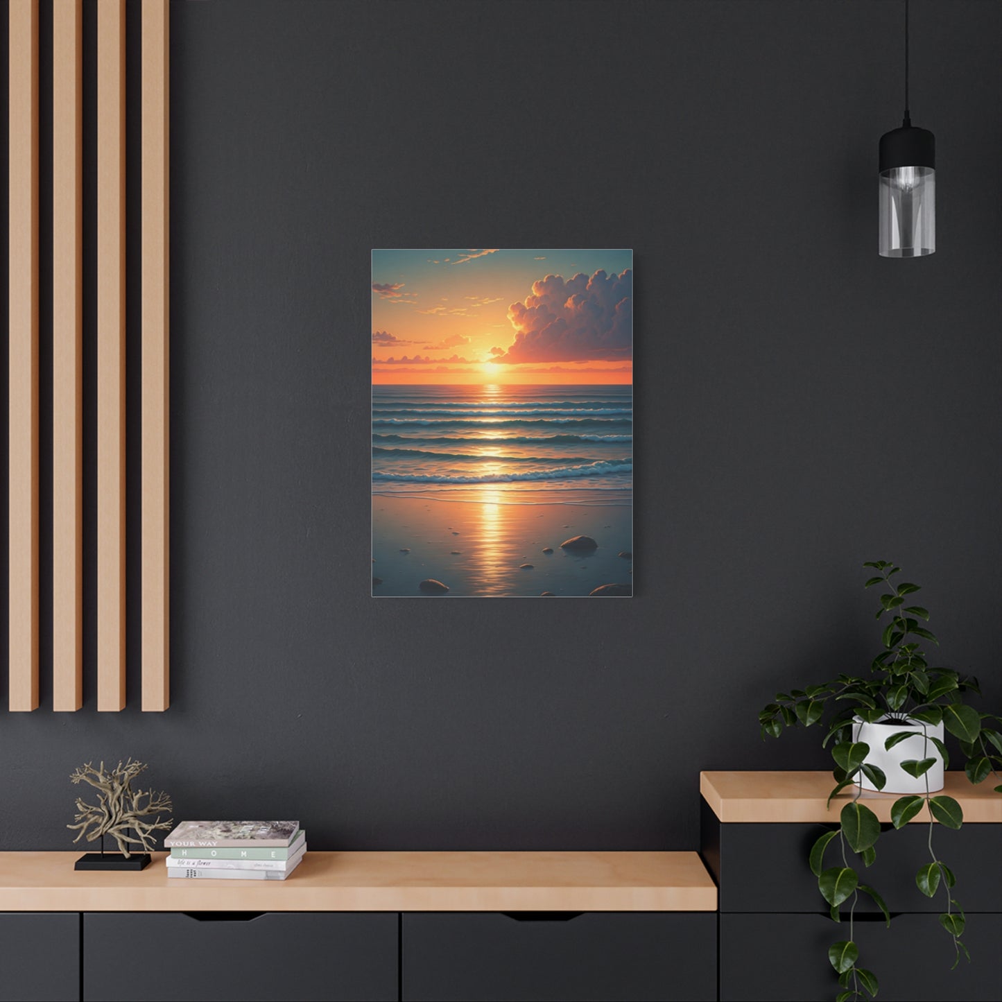Sunset Tide Glow Coastal Wall Art & Canvas Prints