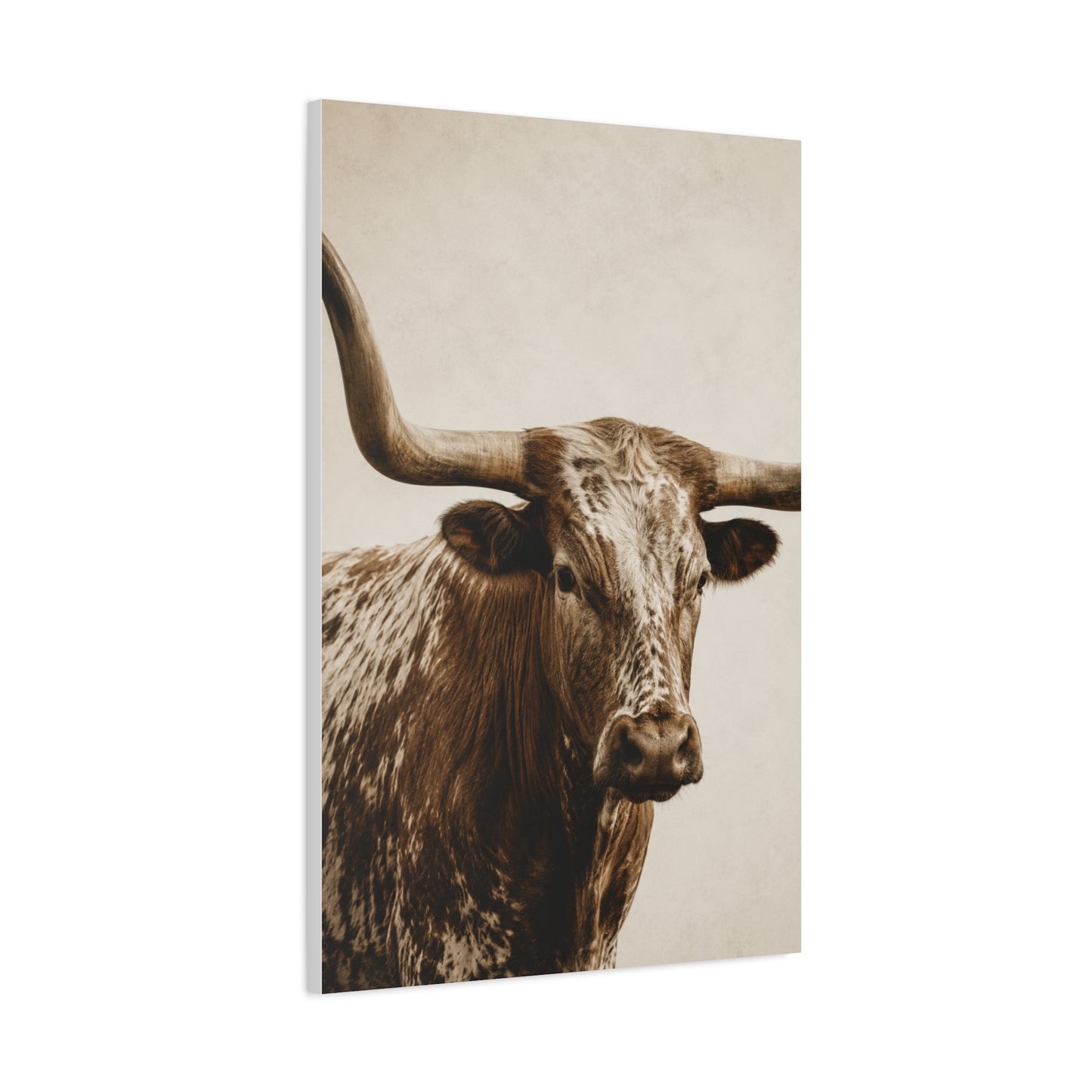 Texas Longhorn Heritage Portrait Wall Art & Canvas Print