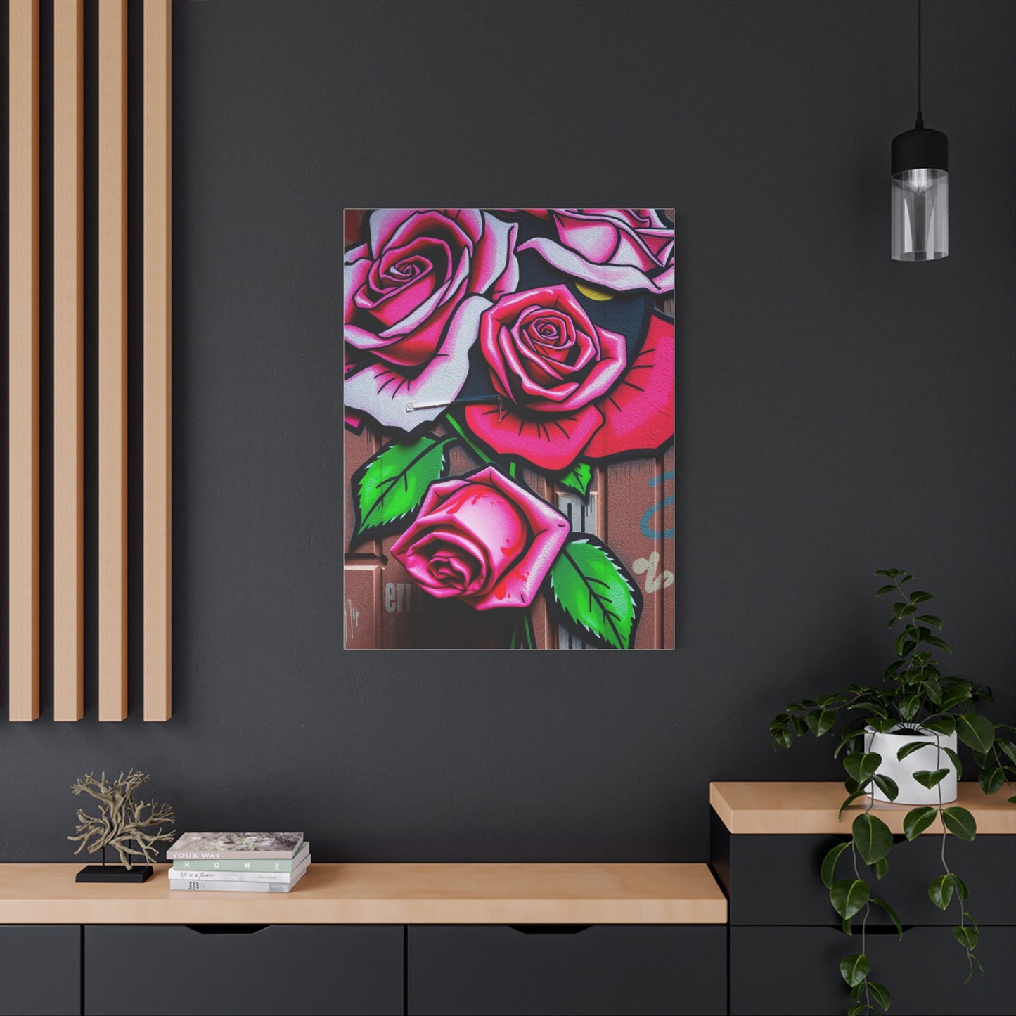 Sublime Rose Graffiti Art Wall Art & Canvas Print