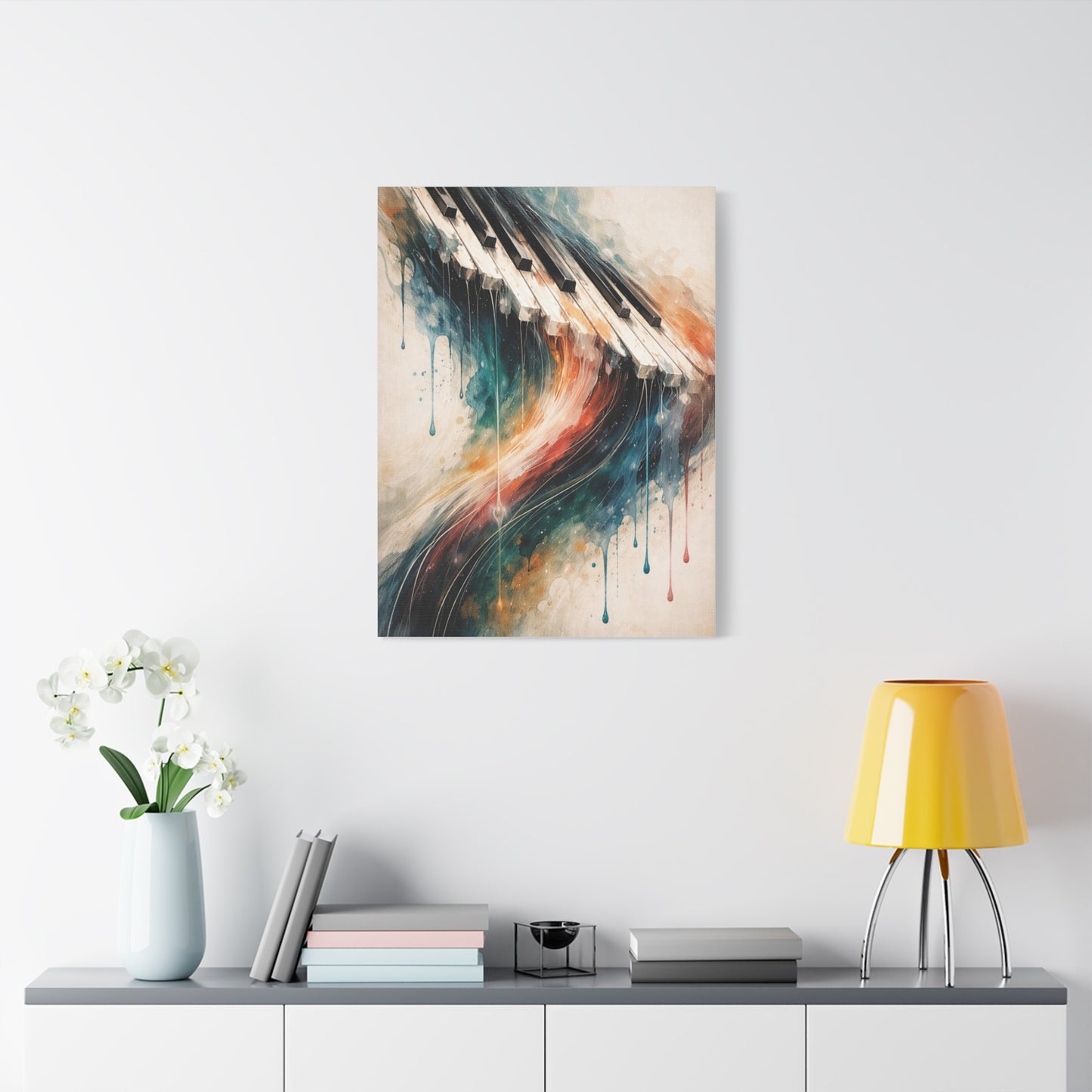 Abstract Piano Wave Flow Wall Art & Canvas Print