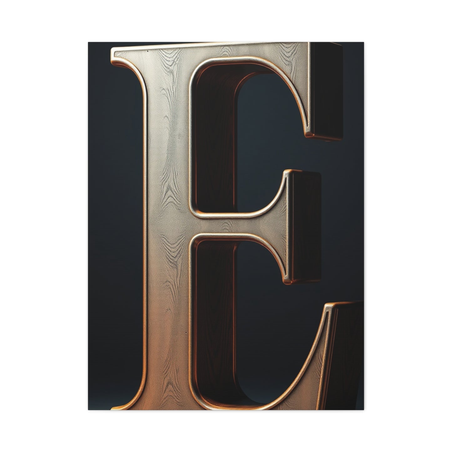 The Letter E - Art Refined Canvas Wall Art & Canvas Print