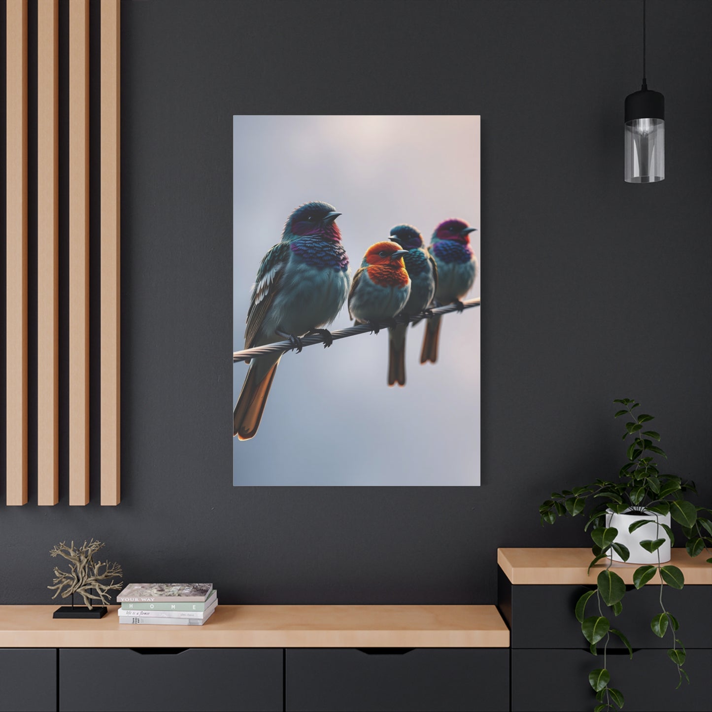 Masterpiece Birds On a Wire Art Vision Wall Art & Canvas Print