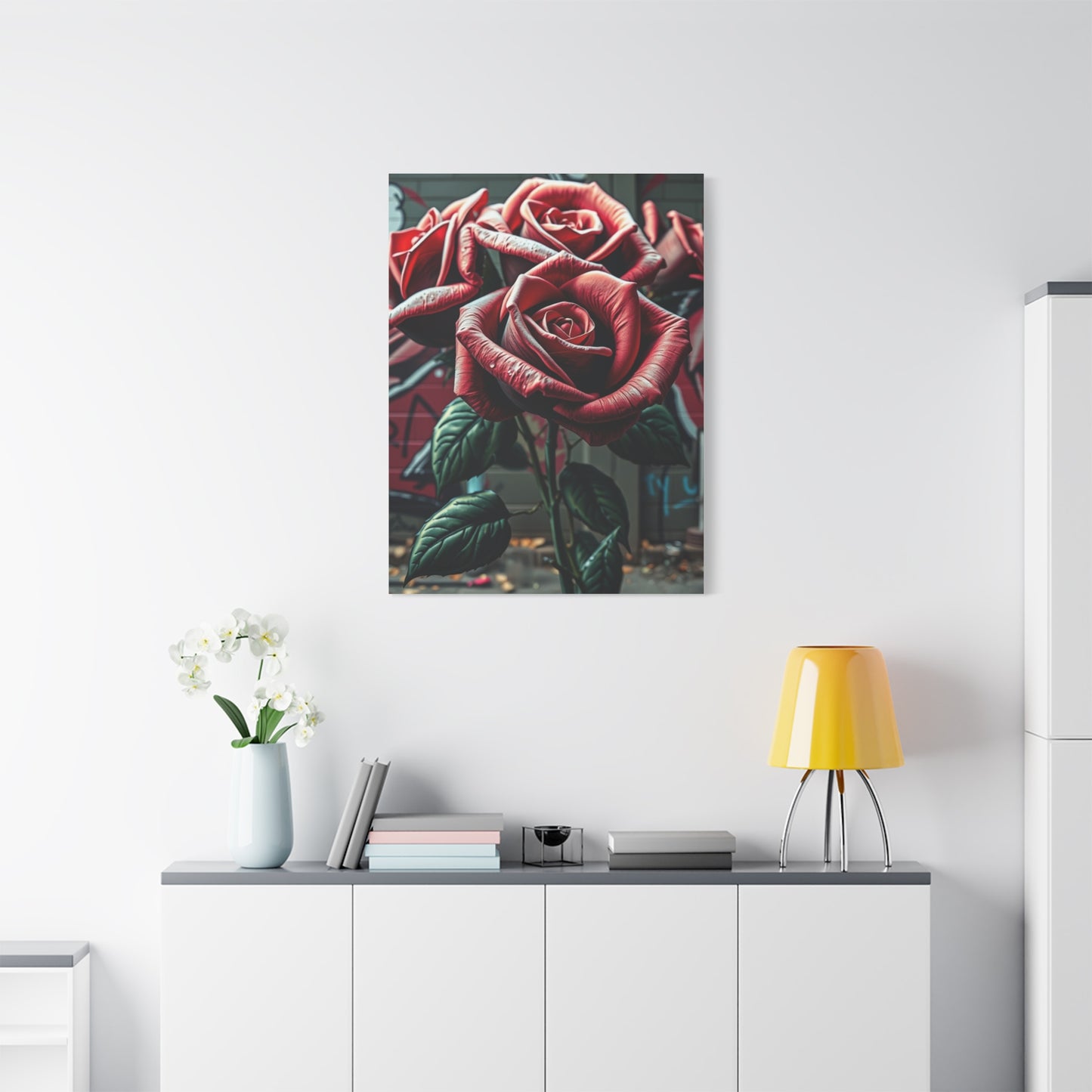 Renaissance Bloom Graffiti Wall Art & Canvas Print