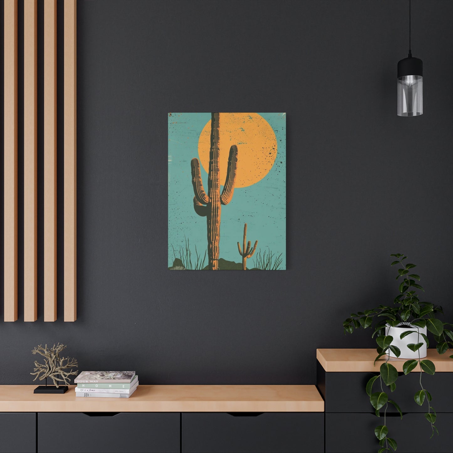 Large Cactus In Desert Wall Art & Canvas Prints