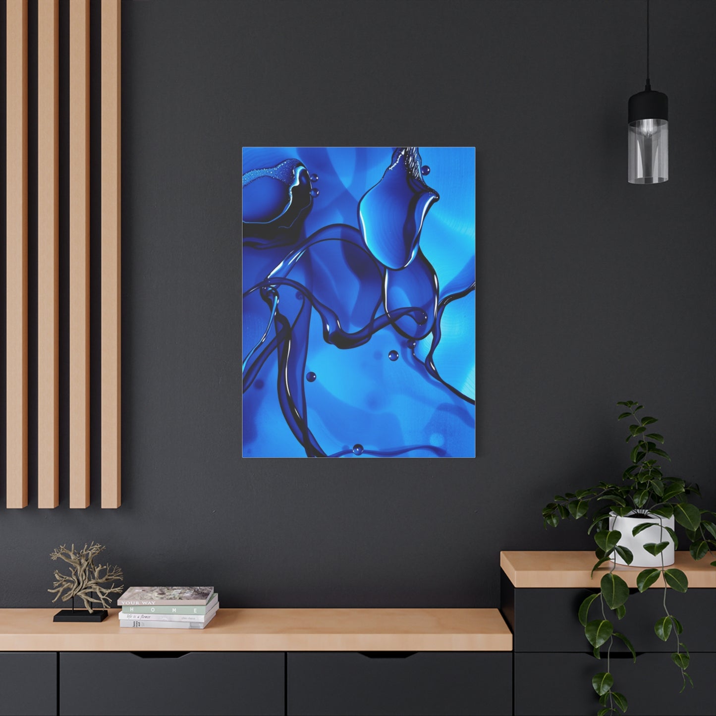 Blue Abstract Art Luxury Canvas Wall Art & Canvas Print