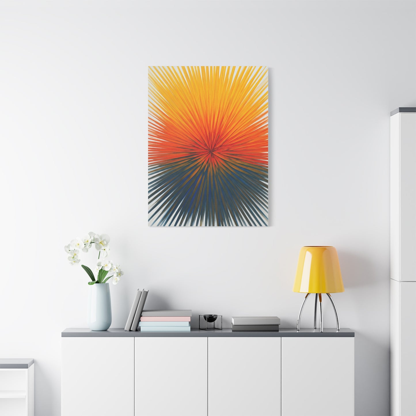 Radiant Sunburst Horizon Abstract Wall Art & Canvas Prints