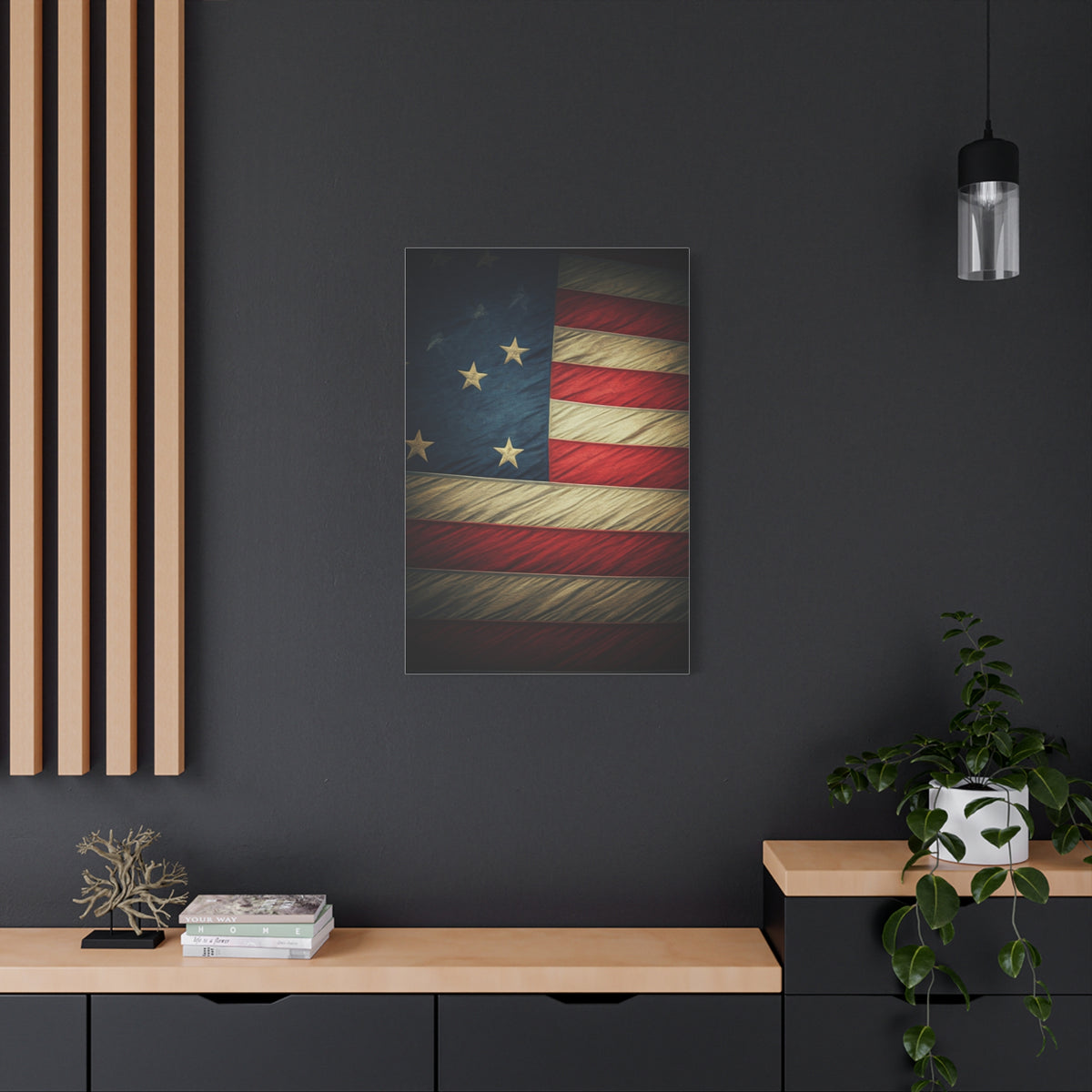 Vintage American Flag Heritage Wall Art & Canvas Prints