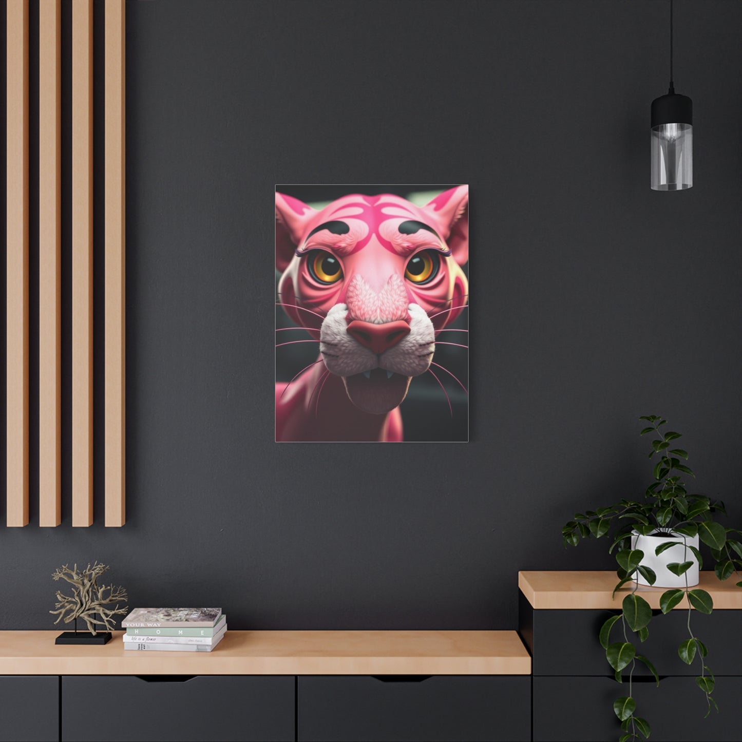 Cerise Feline Splendor Wall Art & Canvas Print