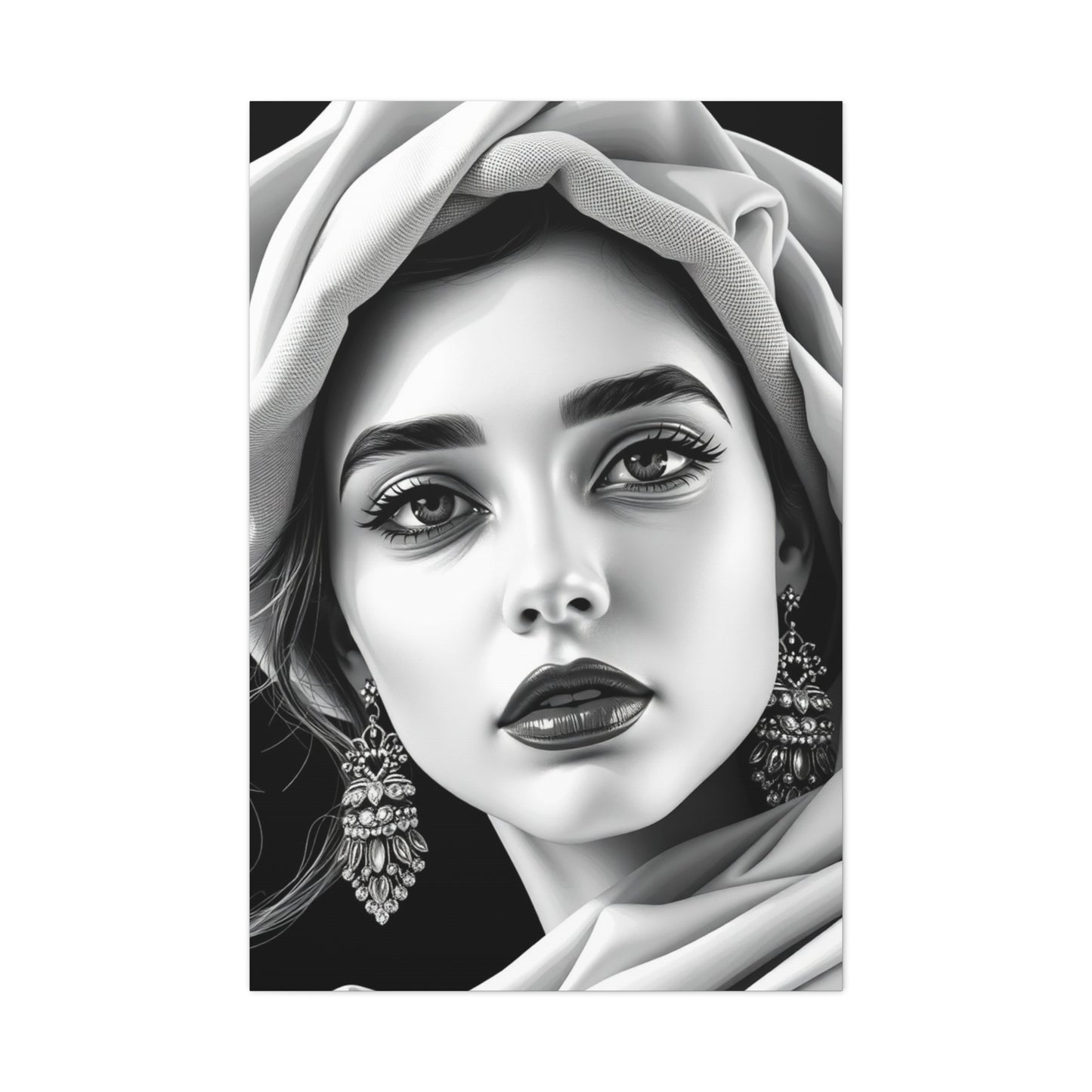 Black and White Illustrations Art Refined Canvas Wall Art & Canvas Print