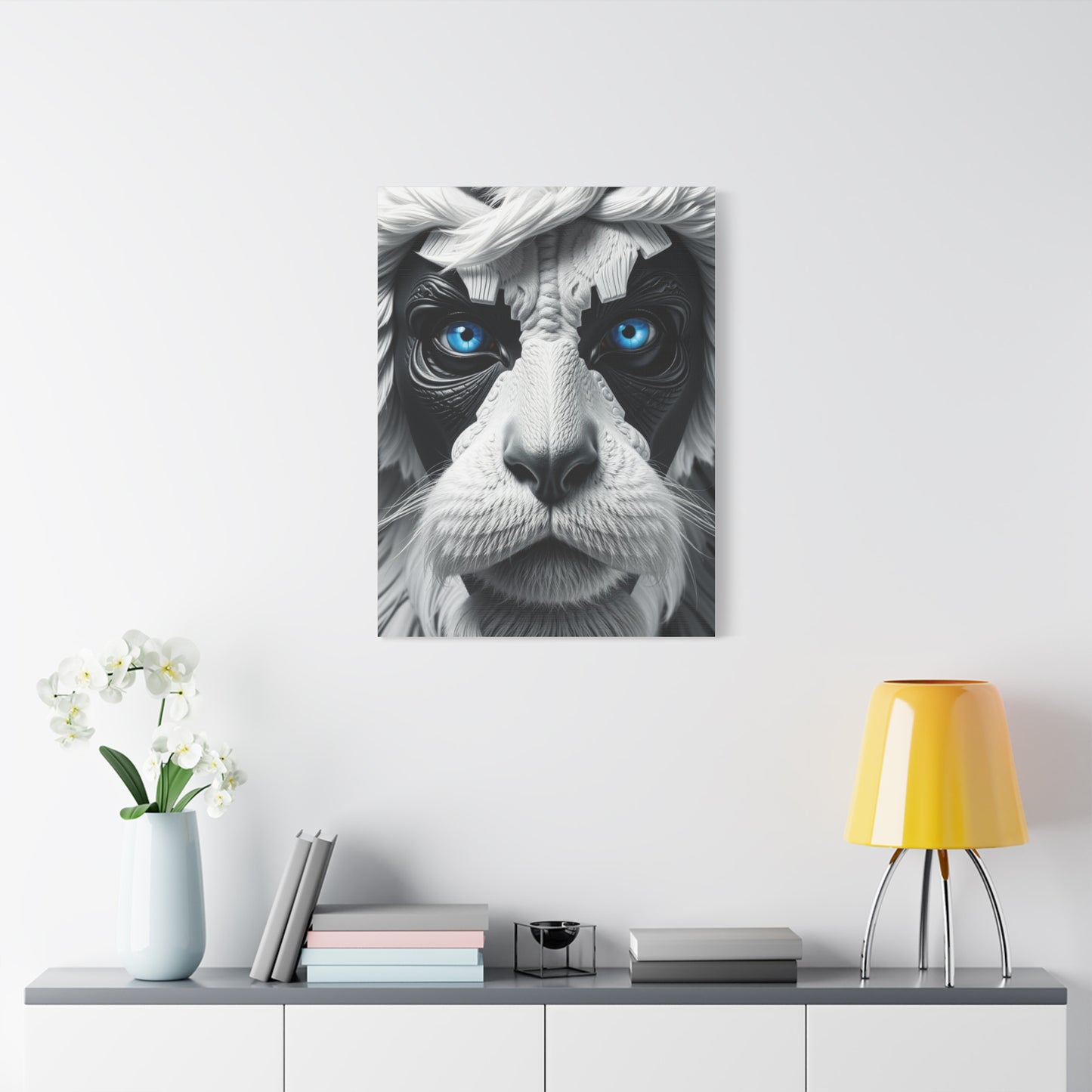 Black, White & Blue Art Refined Canvas Wall Art & Canvas Print