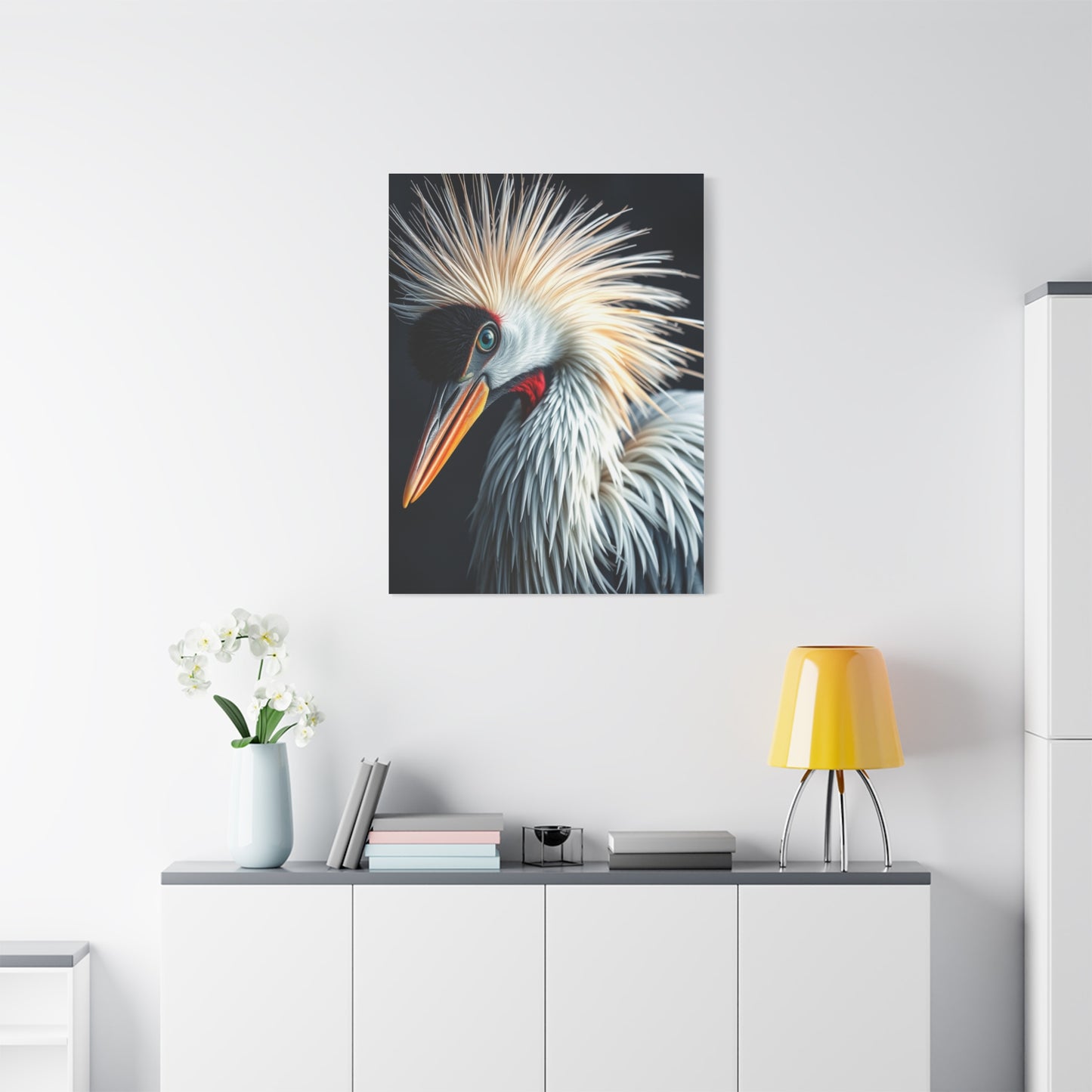 Crane Bird Art Supreme Gallery Wall Art & Canvas Print