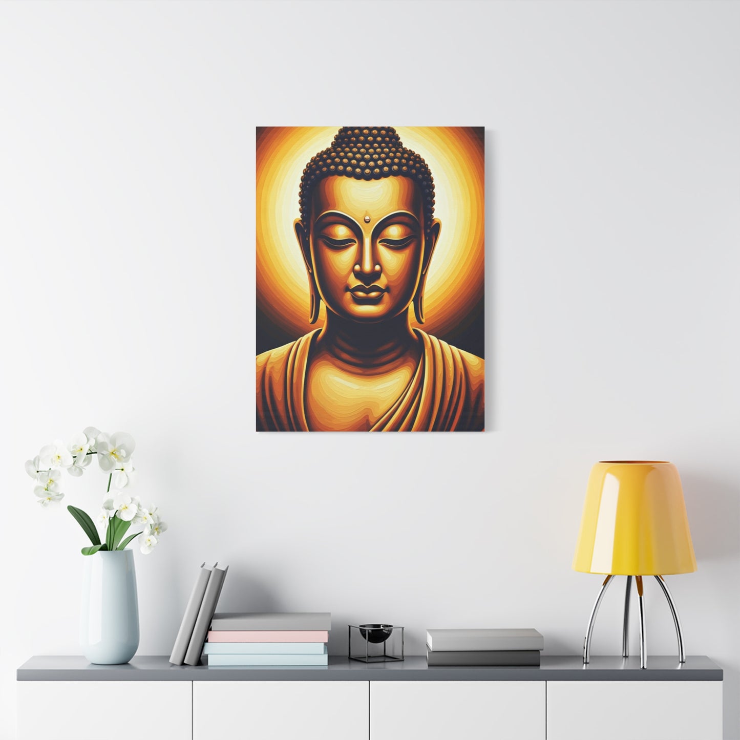 Golden Aura Buddha Meditation Wall Art & Canvas Prints