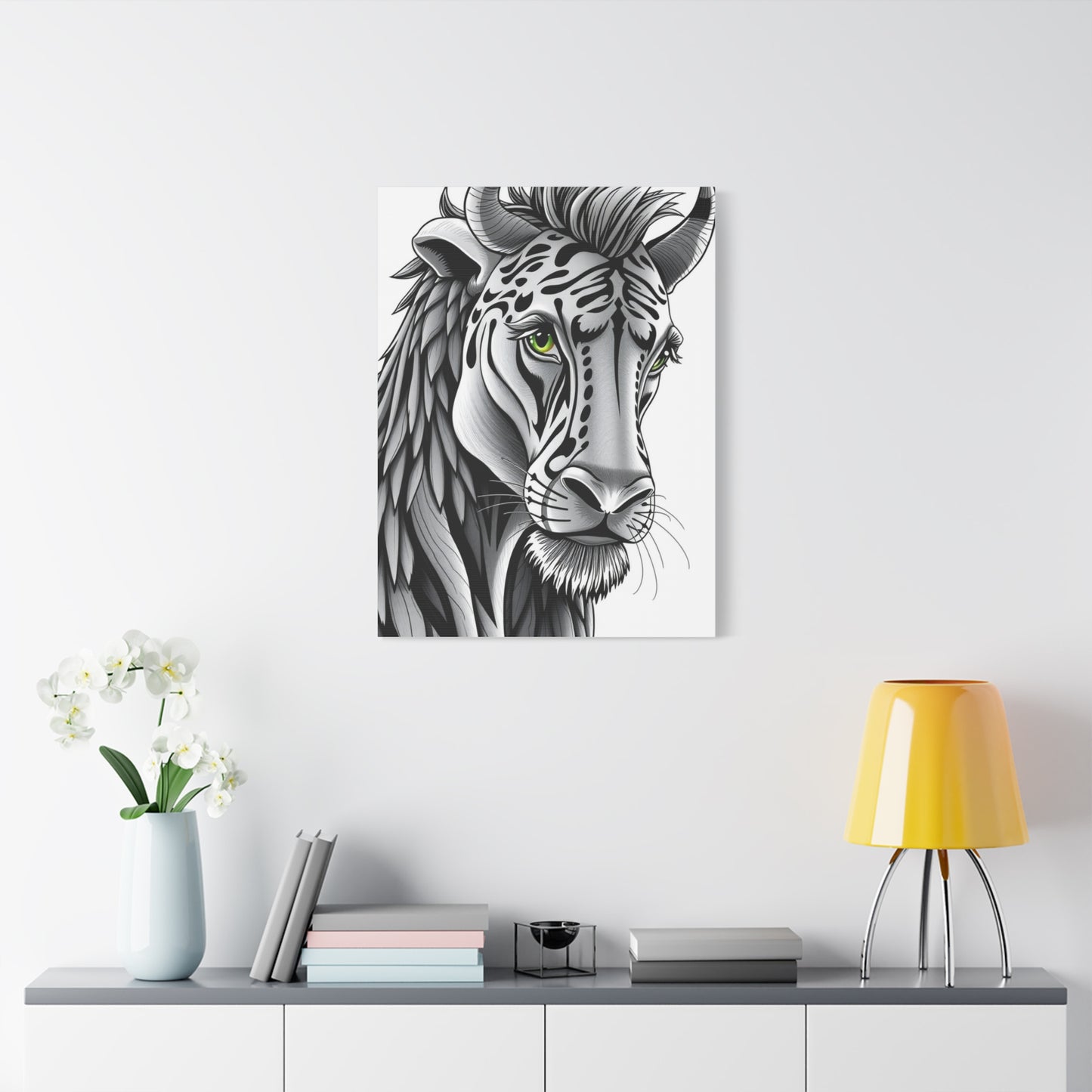 Supreme Black and White Illustrations Art Collection Wall Art & Canvas Print