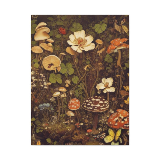 Mushroom On Forest Earthy Wall Art & Canvas Prints