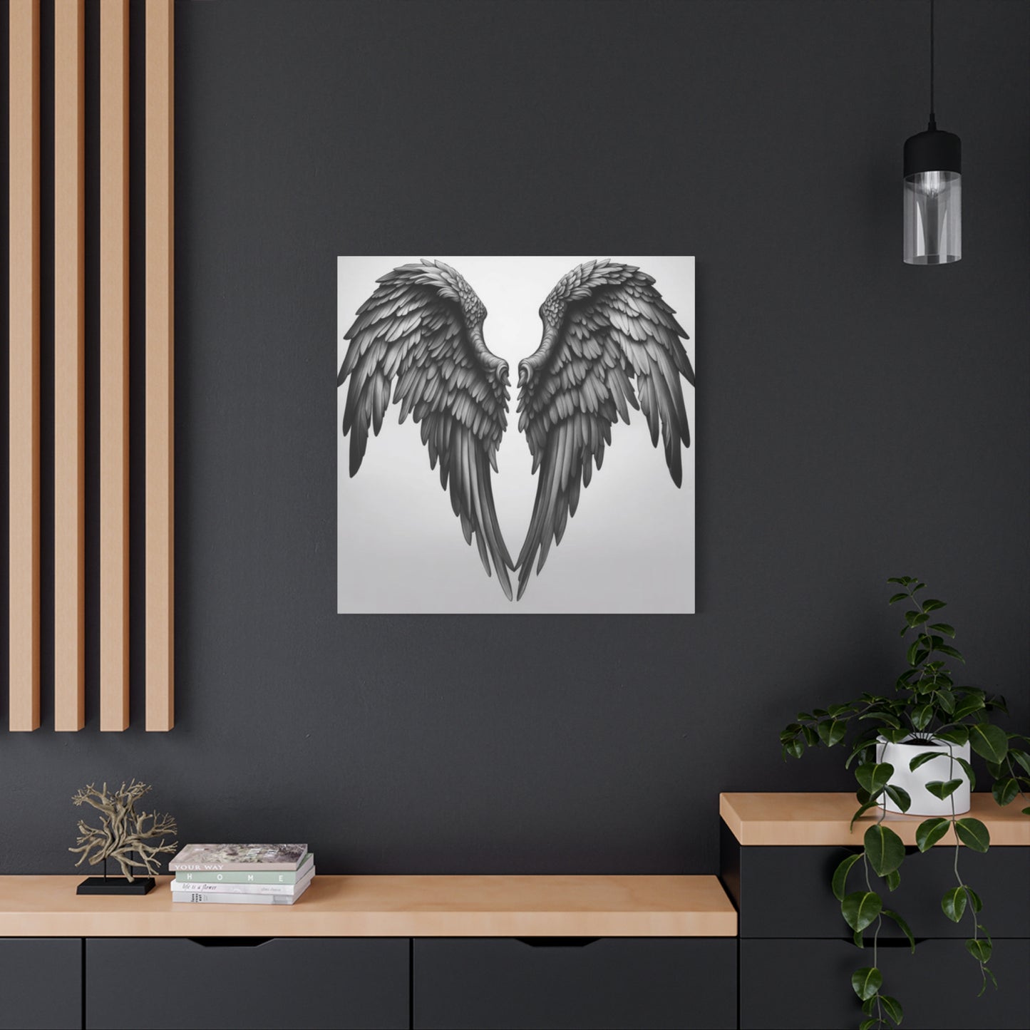 Black Angel Wings Wall Art & Canvas Prints