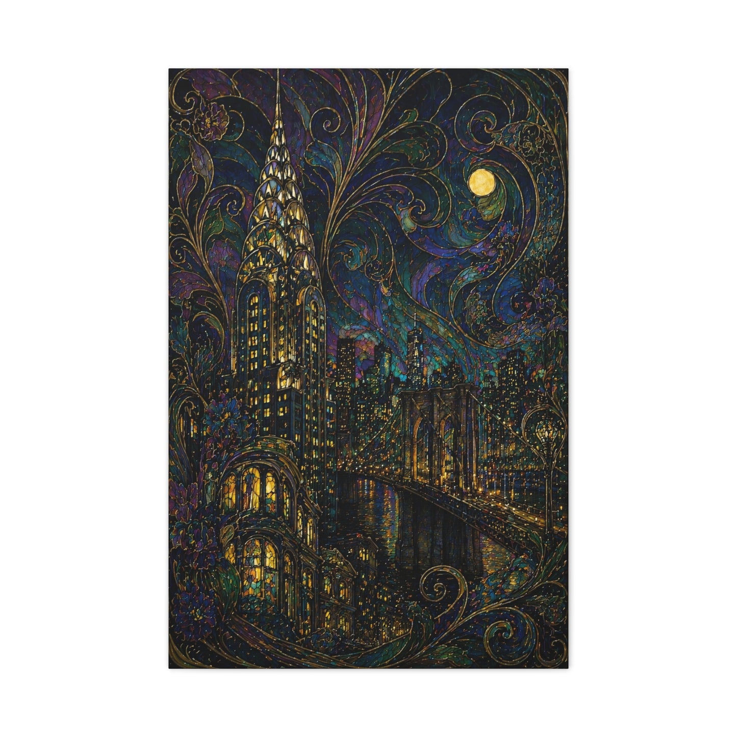 Art Nouveau Manhattan Fantasy Wall Art & Canvas Print