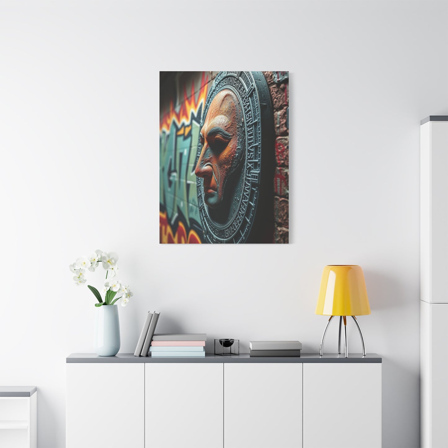 Polished Graffiti Illumination Wall Art & Canvas Print